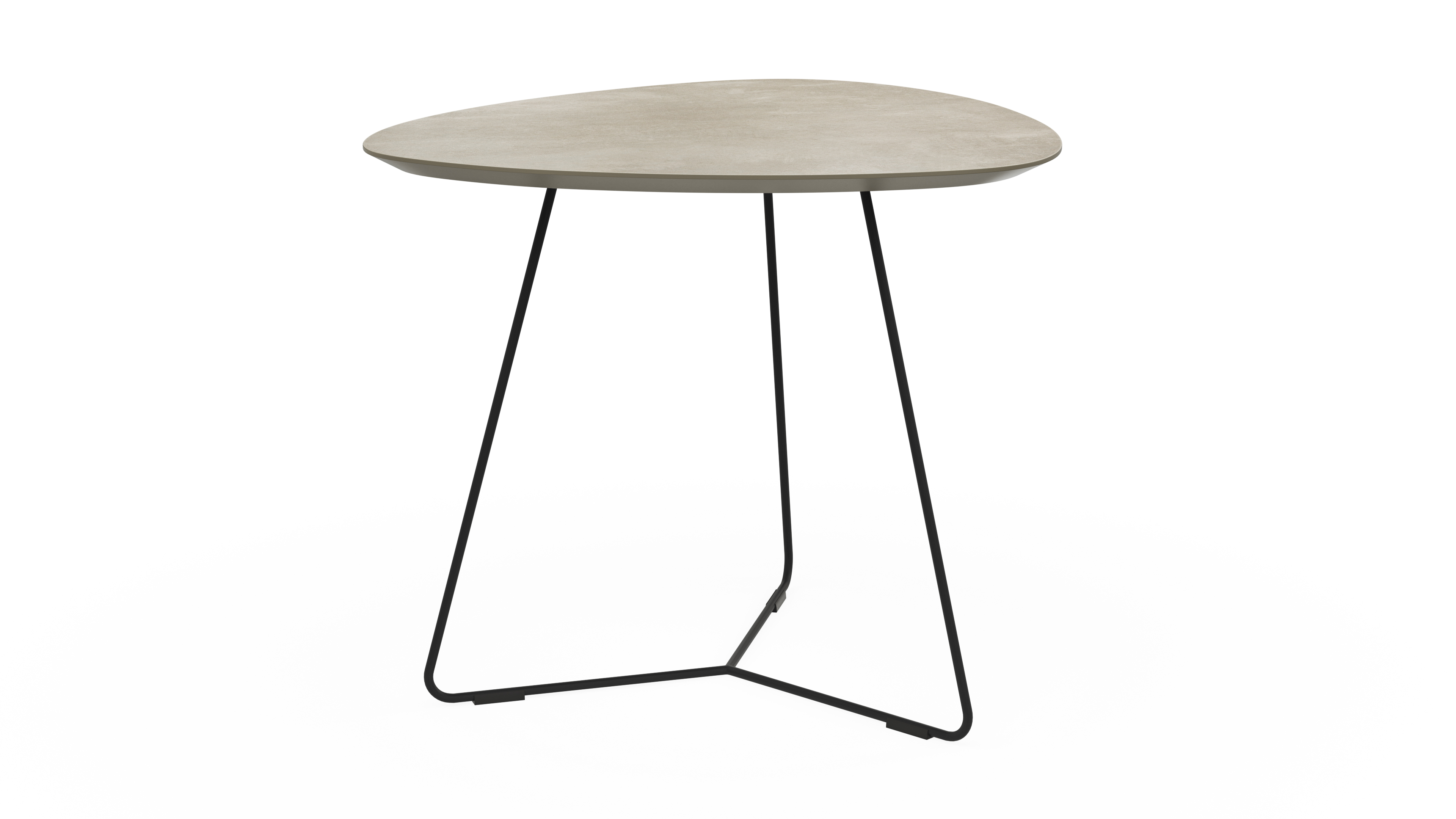 Ecktisch Fano - LBH ca. 59x50x50 cm, HPL Laminat, Grau 109059