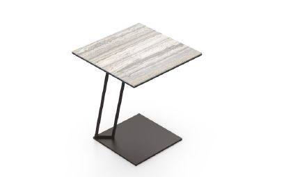 Beistelltisch Cena - LB ca. 45x45 cm, Keramik, Travertin 146528