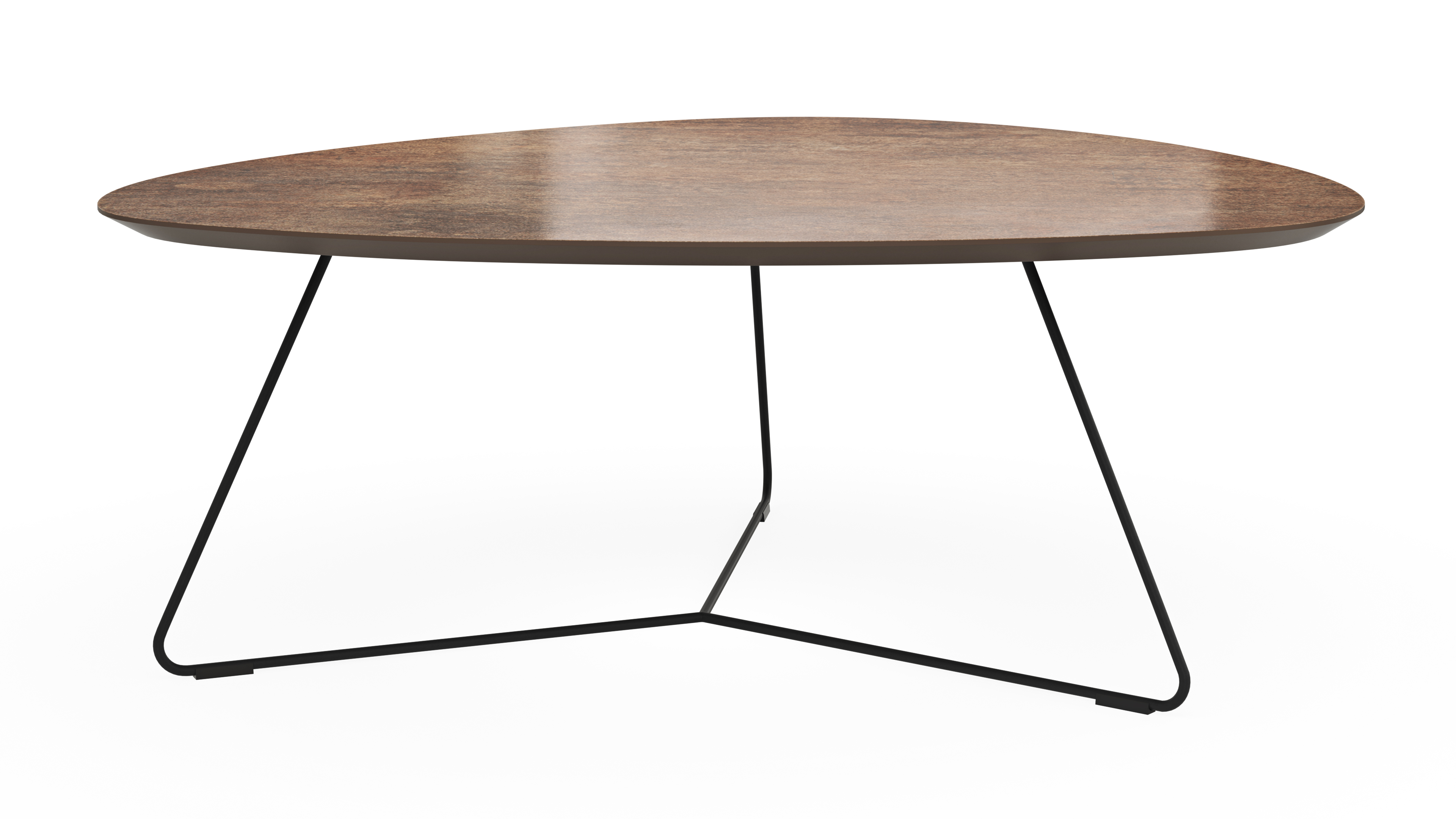Couchtisch Fano - LBH ca. 96x86x38 cm, HPL Laminat, Bronze 109052