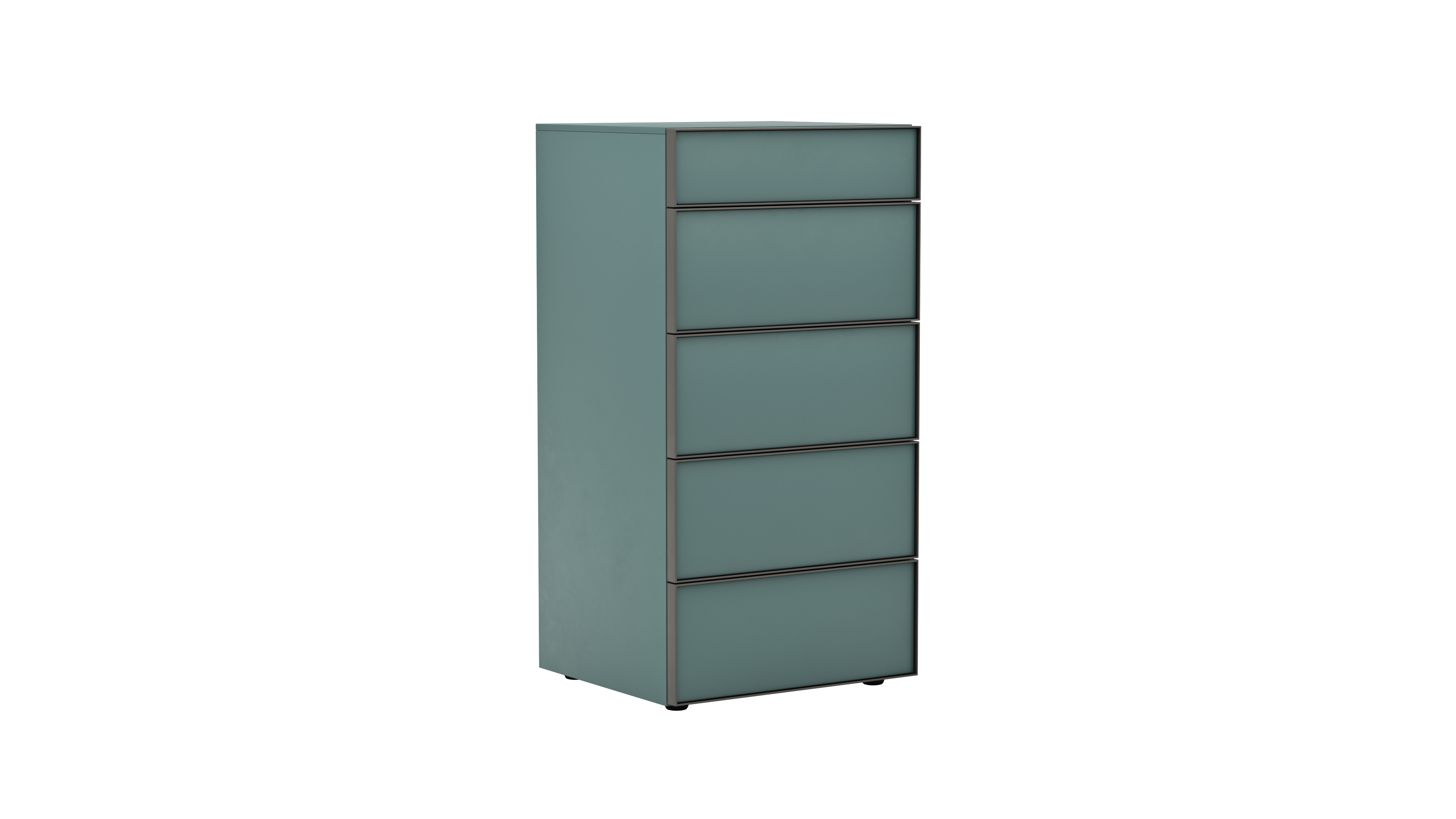 Kommode Loretto - BHT ca. 60x115x53 cm, Lack matt, Salbeigrün 114397