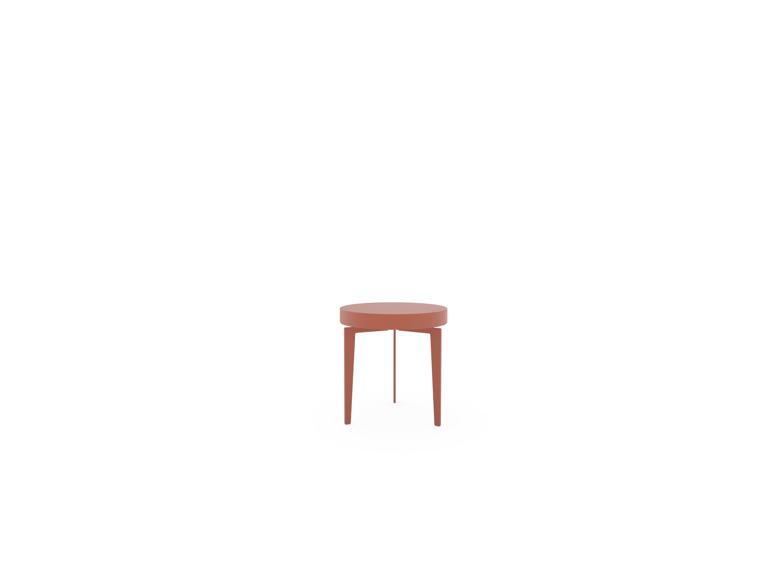 Beistelltisch Loretto - Rund ca. 45 cm, Lack, Camparirot 200002