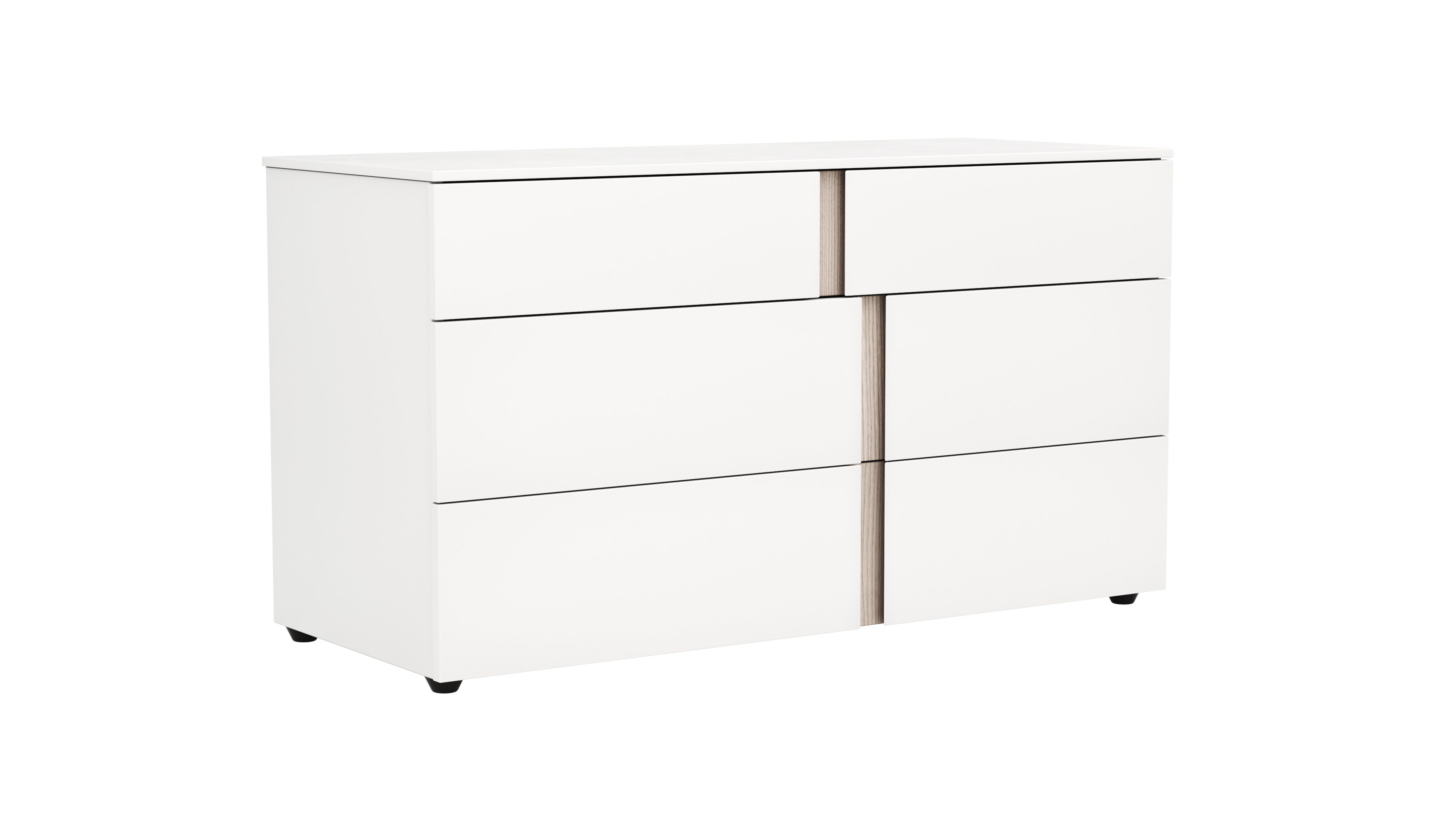 Kommode Loretto - BHT ca. 127x70x51 cm, Lack matt, Weiß 117584