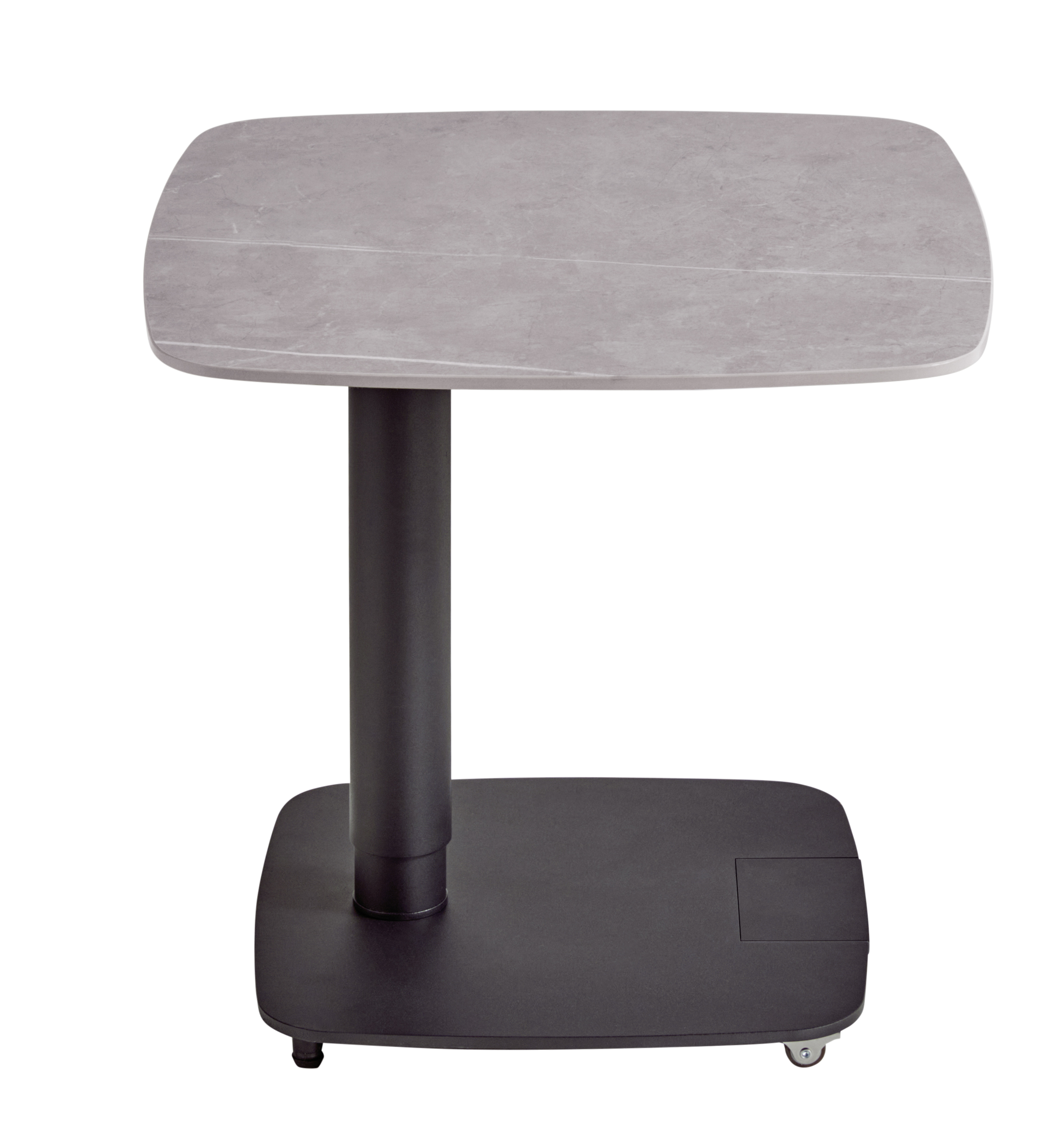 Beistelltisch Camas - LBH ca. 50x50x48 cm, Keramik, Dunkelgrau 9154552