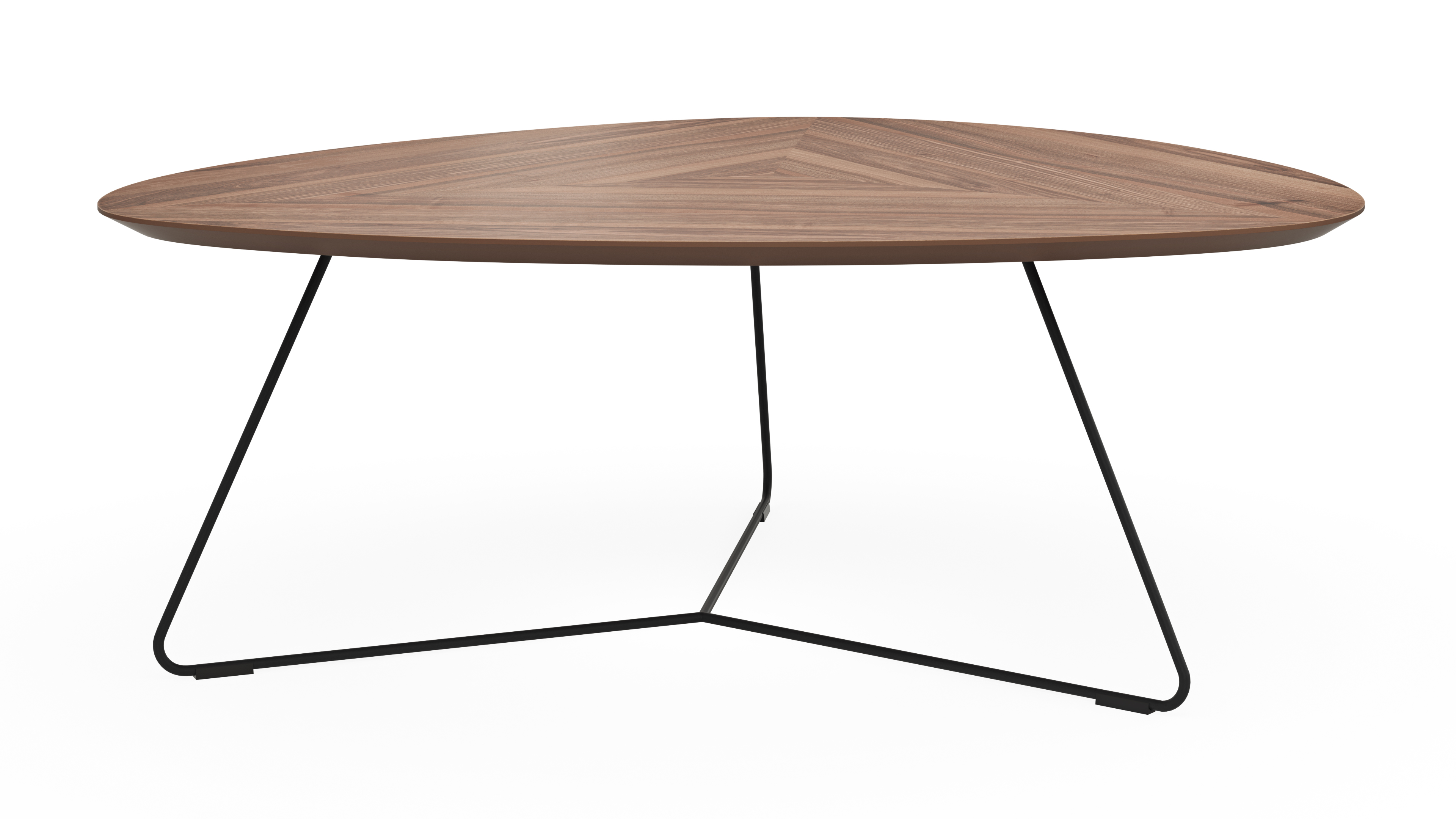 Couchtisch Fano - LBH ca. 96x86x38 cm, Nussbaum, Furnier 110147