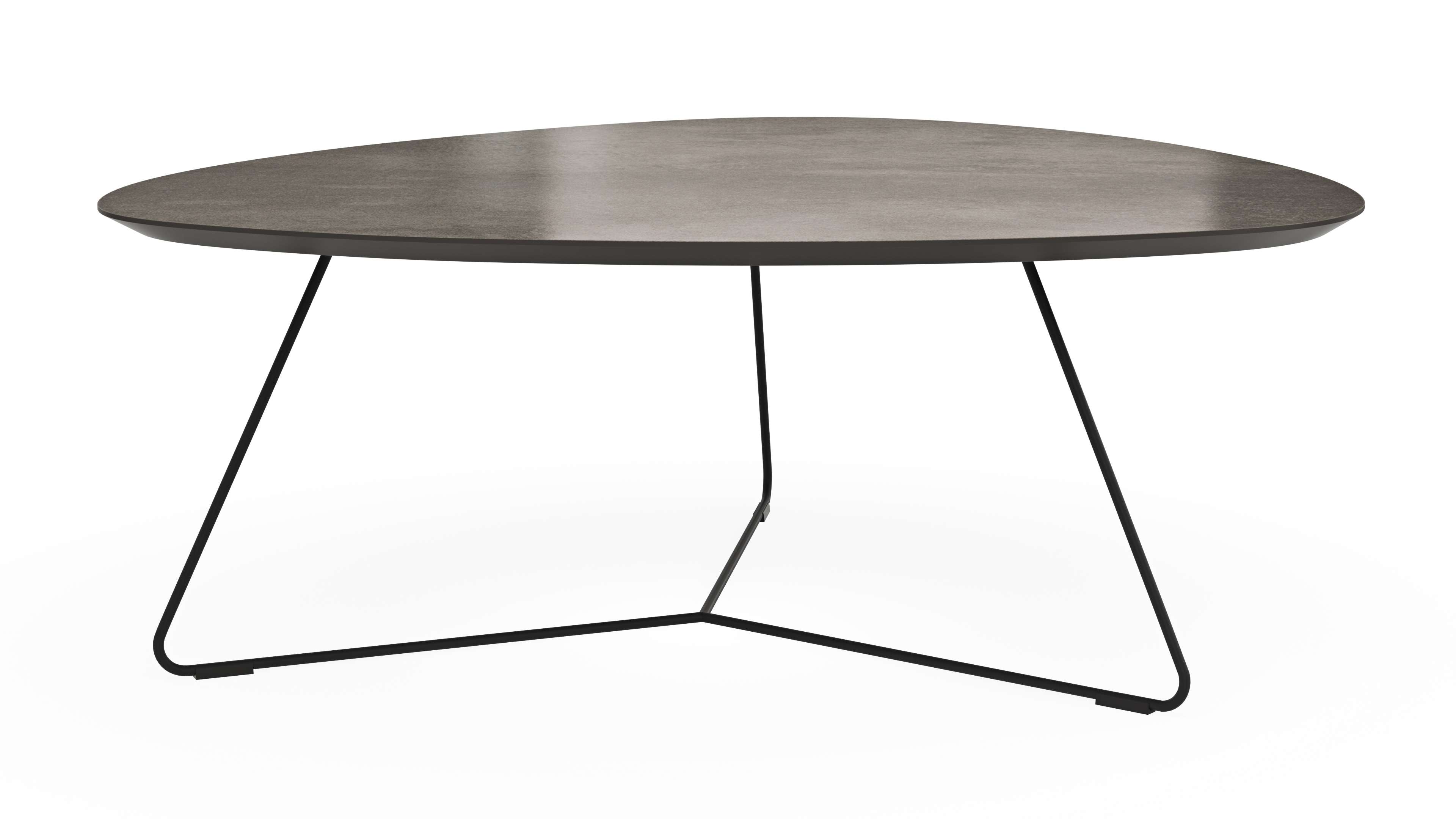 Couchtisch Fano - LBH ca. 96x86x38 cm, HPL, Graubraun 109053