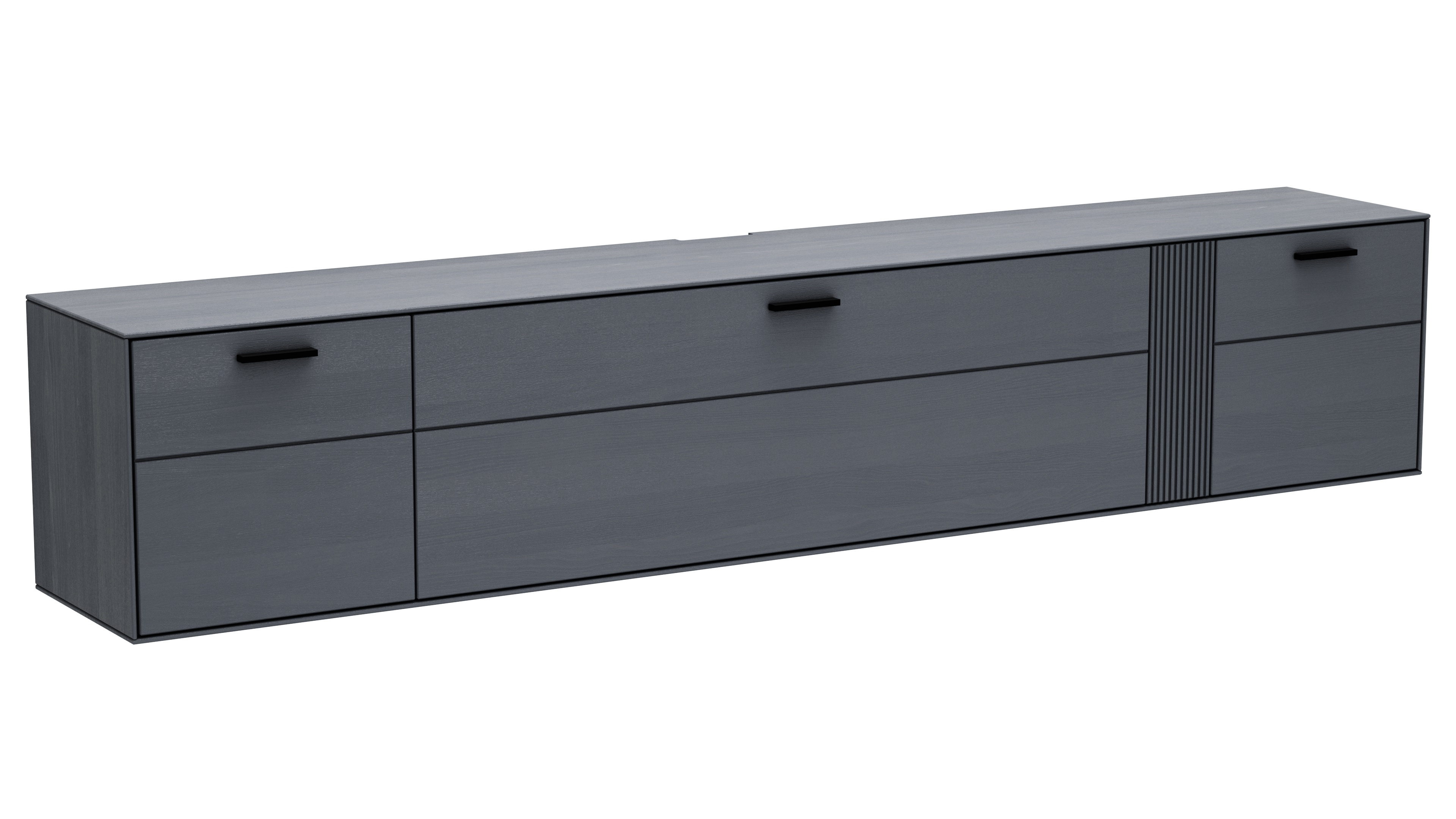 Lowboard Estana - Eiche massiv, Anthrazit 3028140