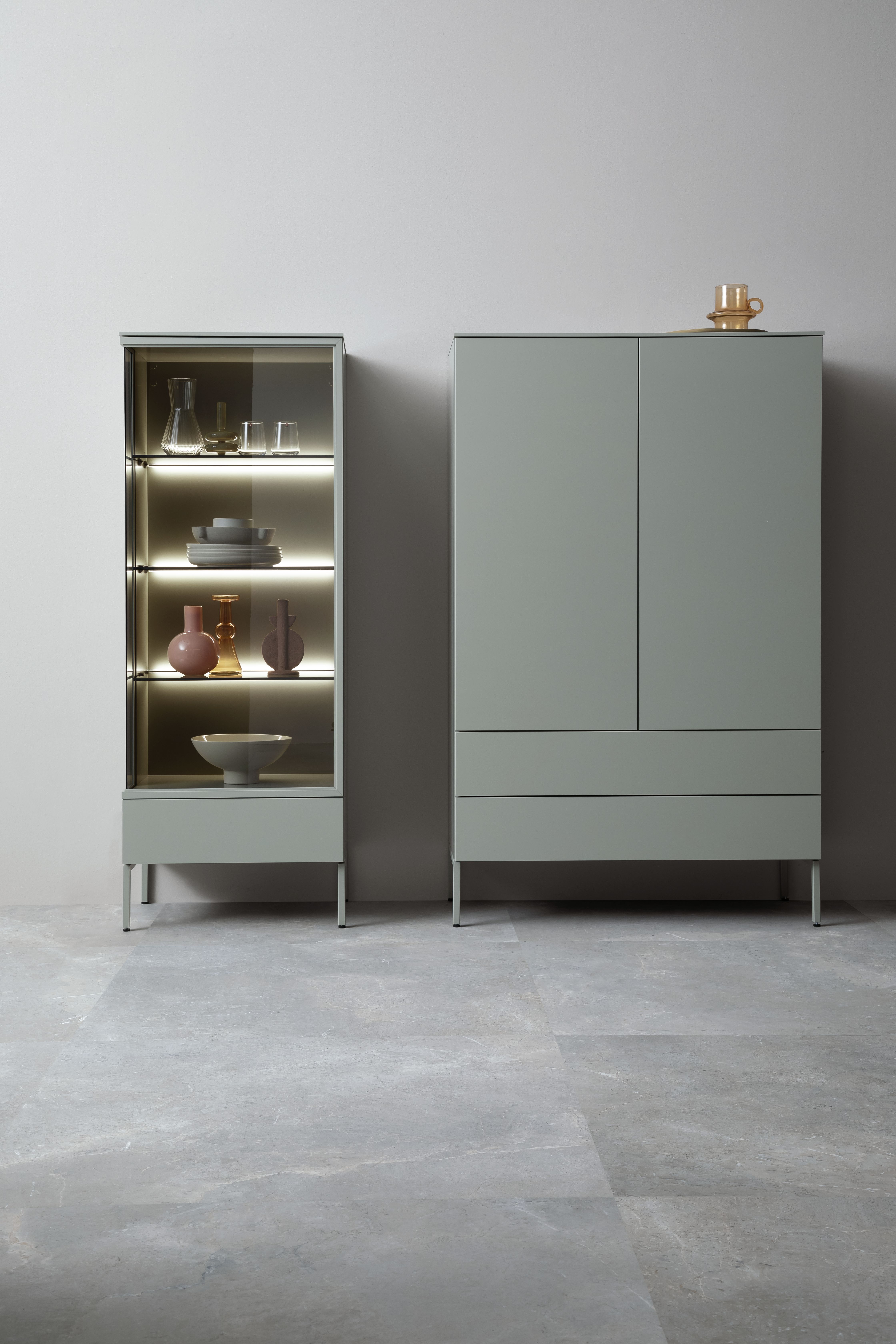 Highboard 3900 - Lack matt, Salbei
