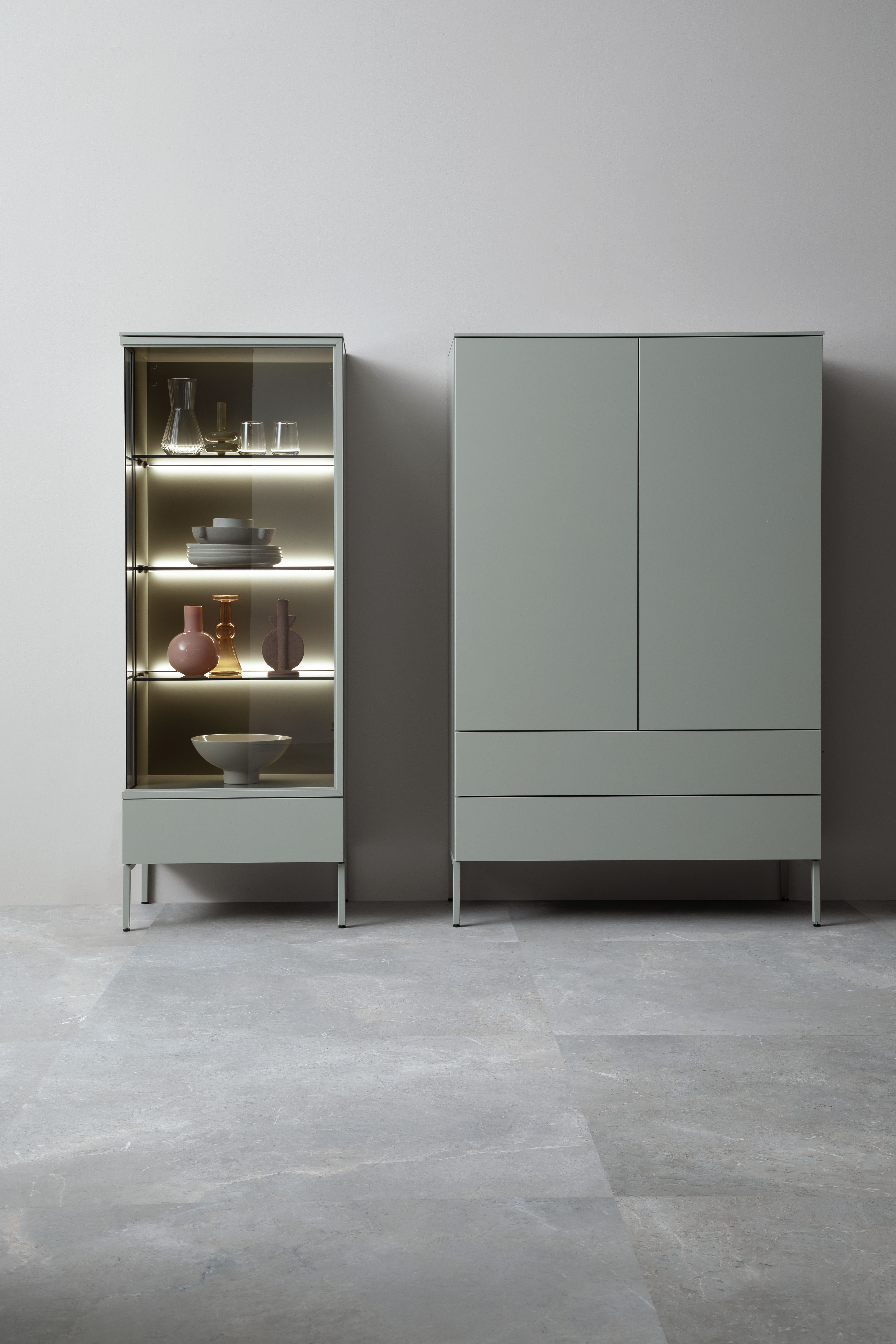 Highboard 3900 - Lack matt, Salbei