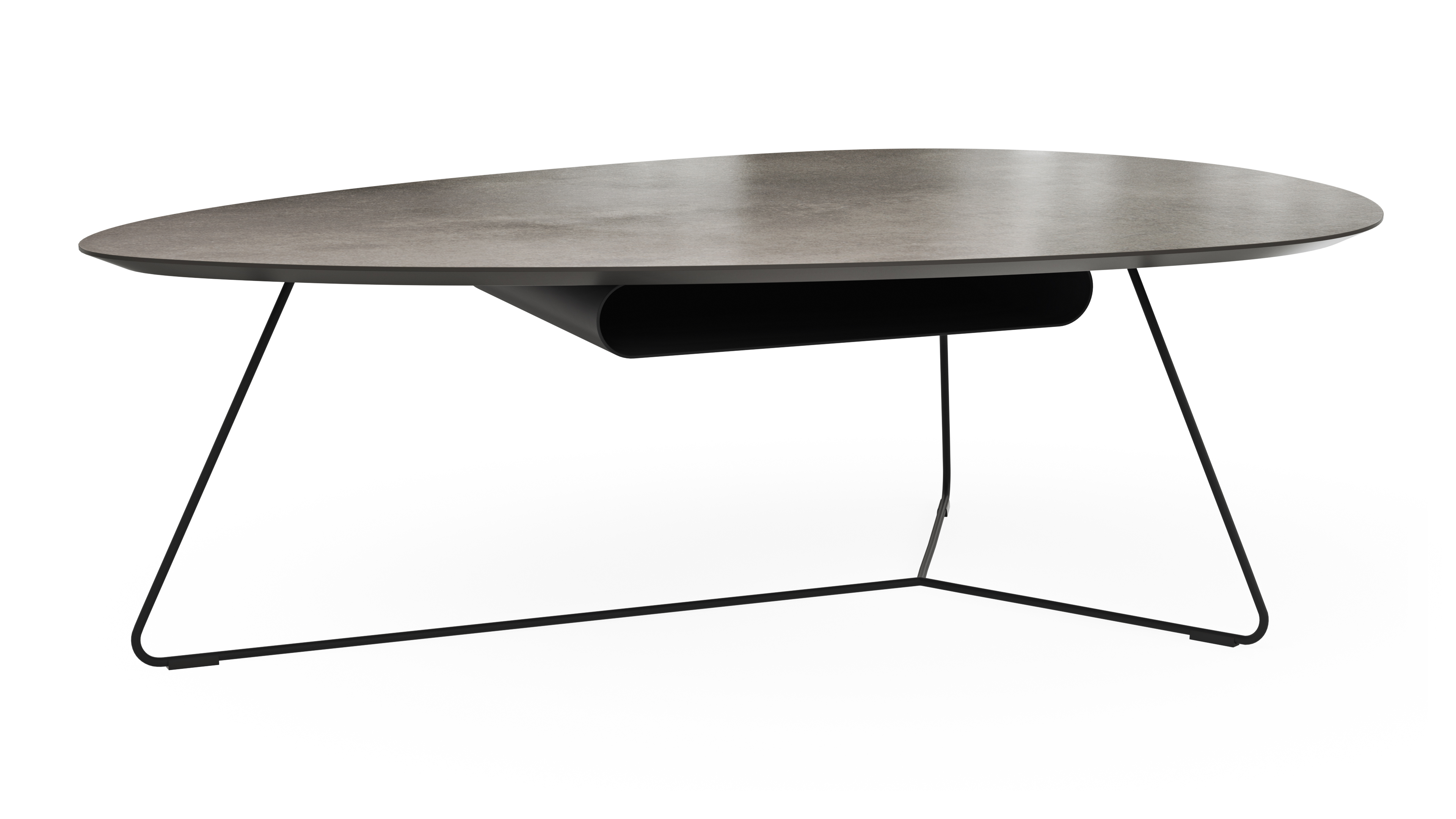 Couchtisch Fano - LBH ca. 121x75x38 cm, HPL Laminat, Graubraun 108679