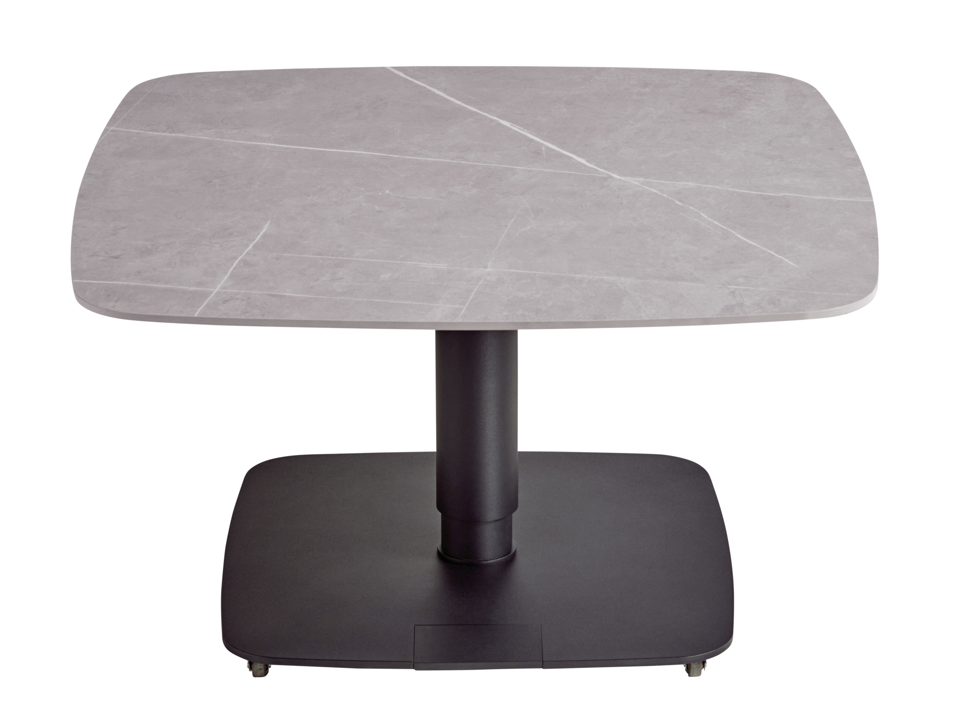 Couchtisch Camas - LBH ca. 75x75x42 cm, Keramik, Dunkelgrau 9154556