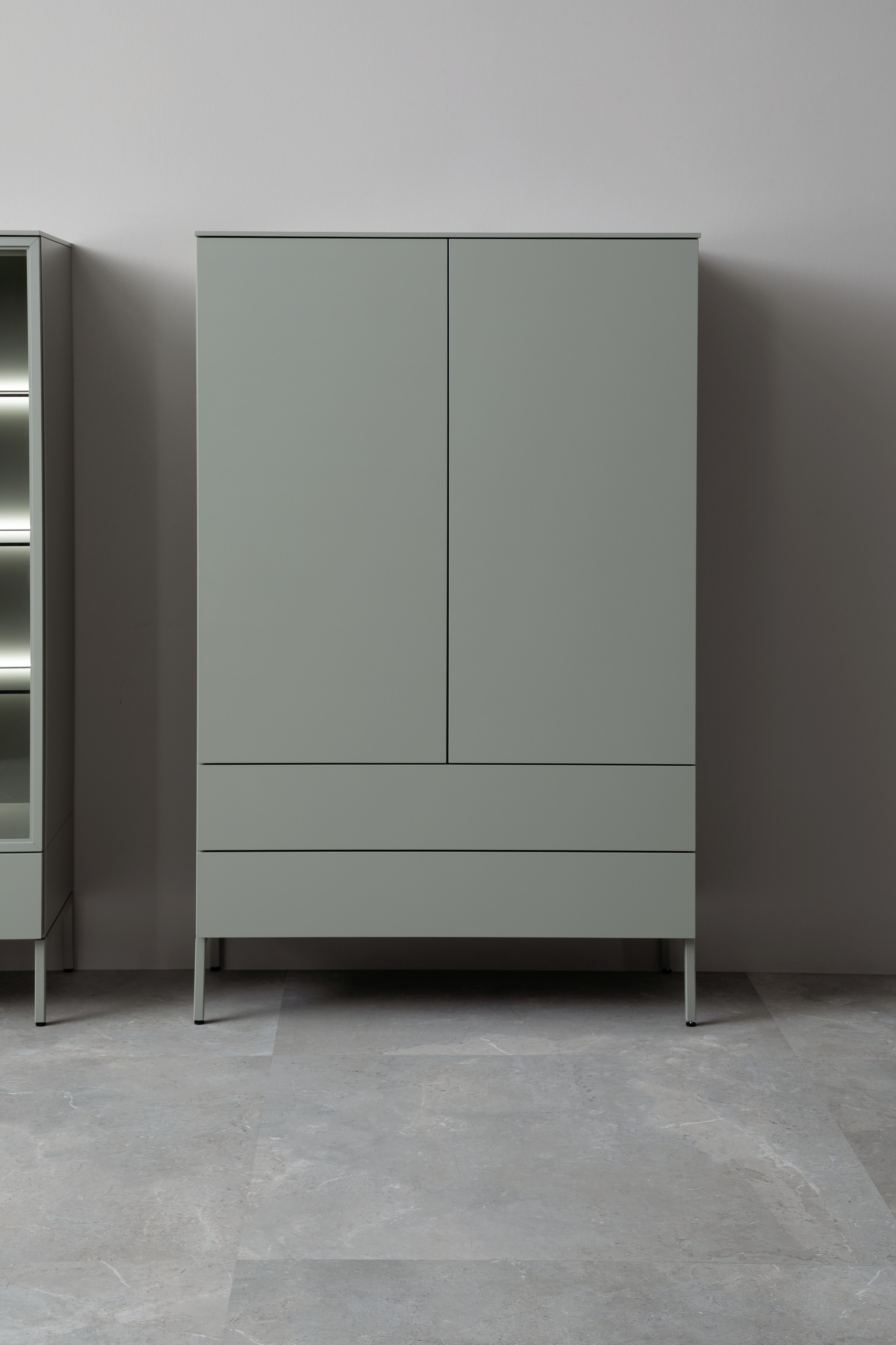 Highboard 3900 - Lack matt, Salbei
