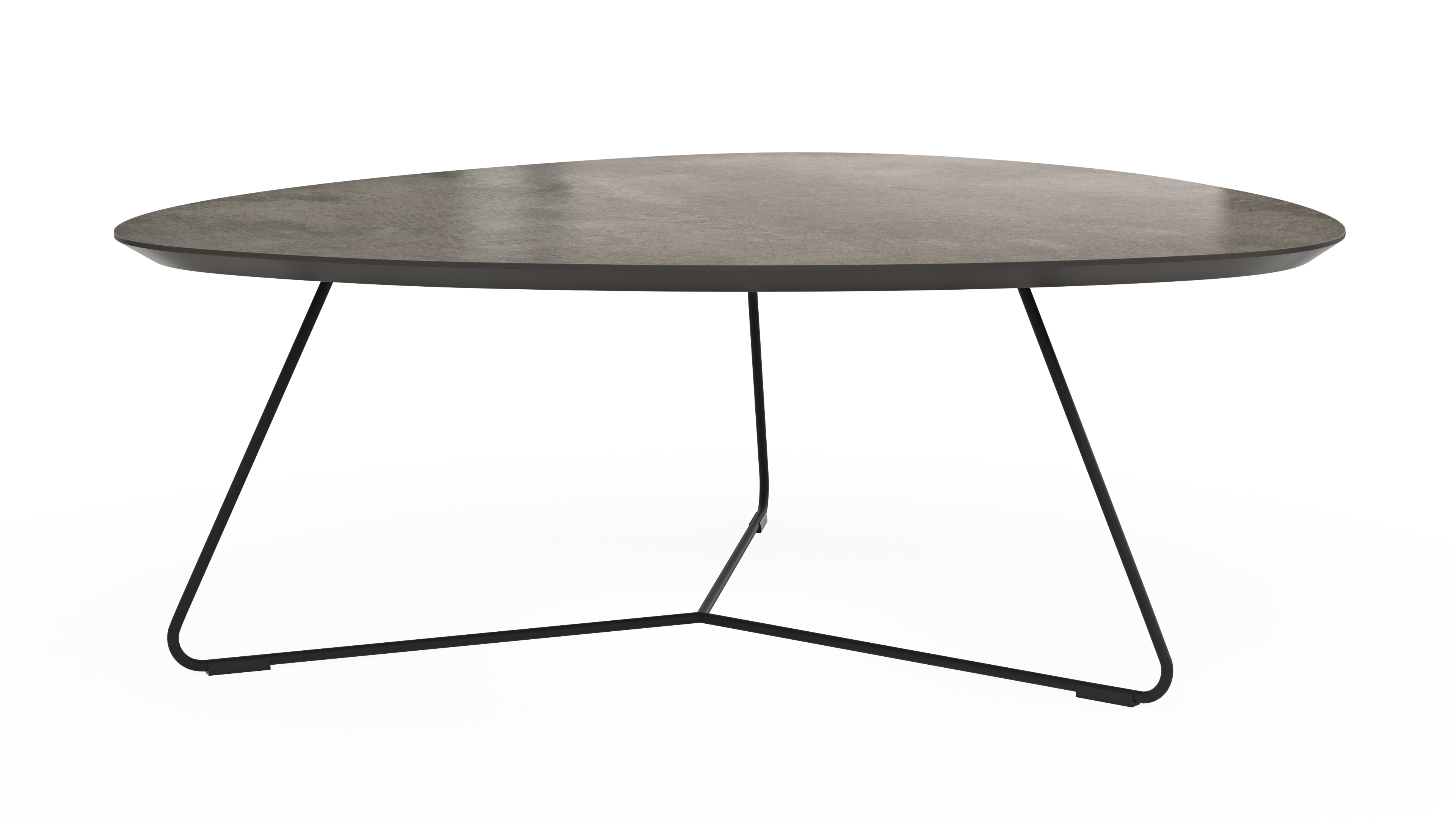 Couchtisch Fano - LBH ca. 87x78x33 cm, HPL Laminat, Graubraun 109055