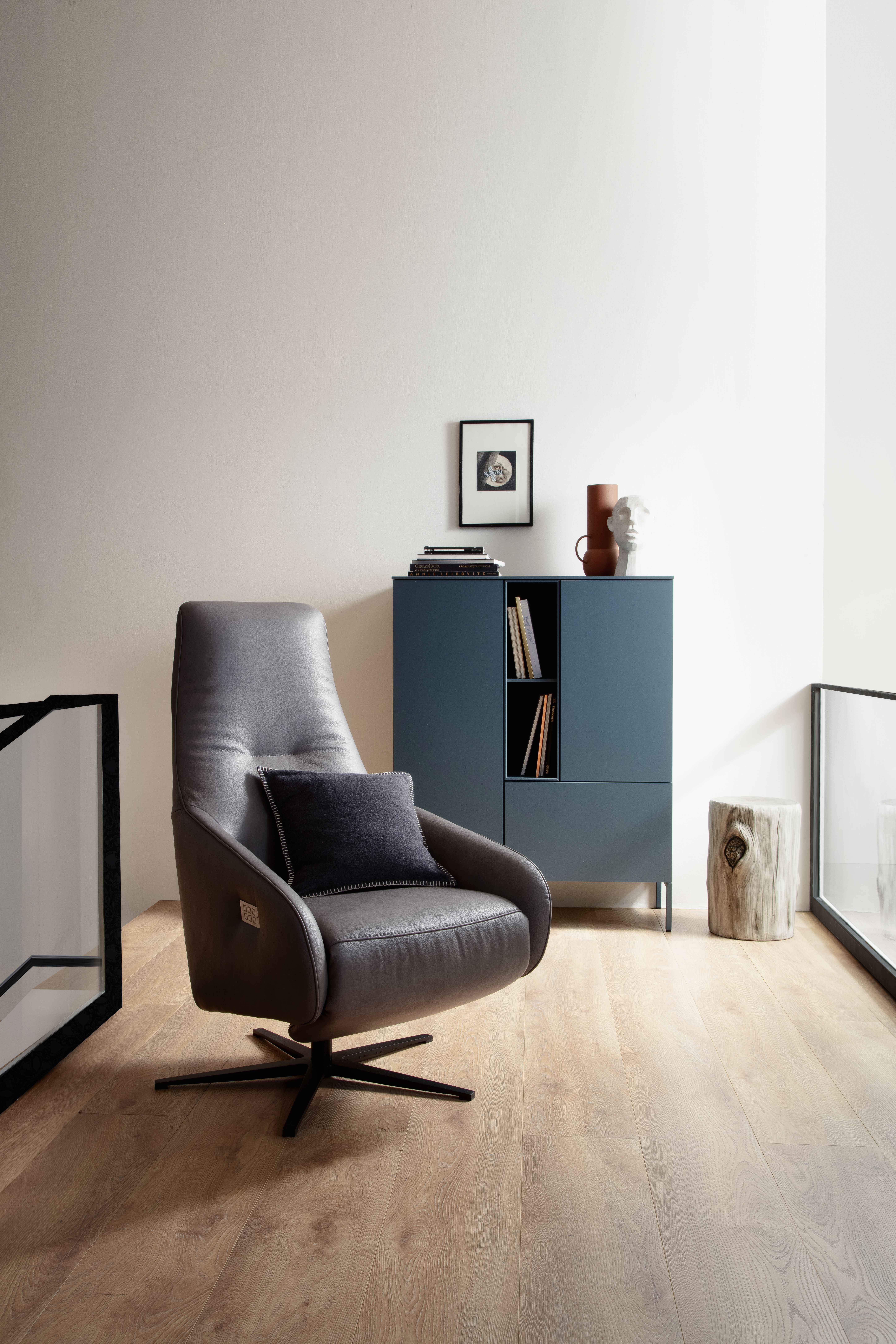 Highboard 3900 - BHT ca. 100x127x45 cm, Lack matt , Petrol