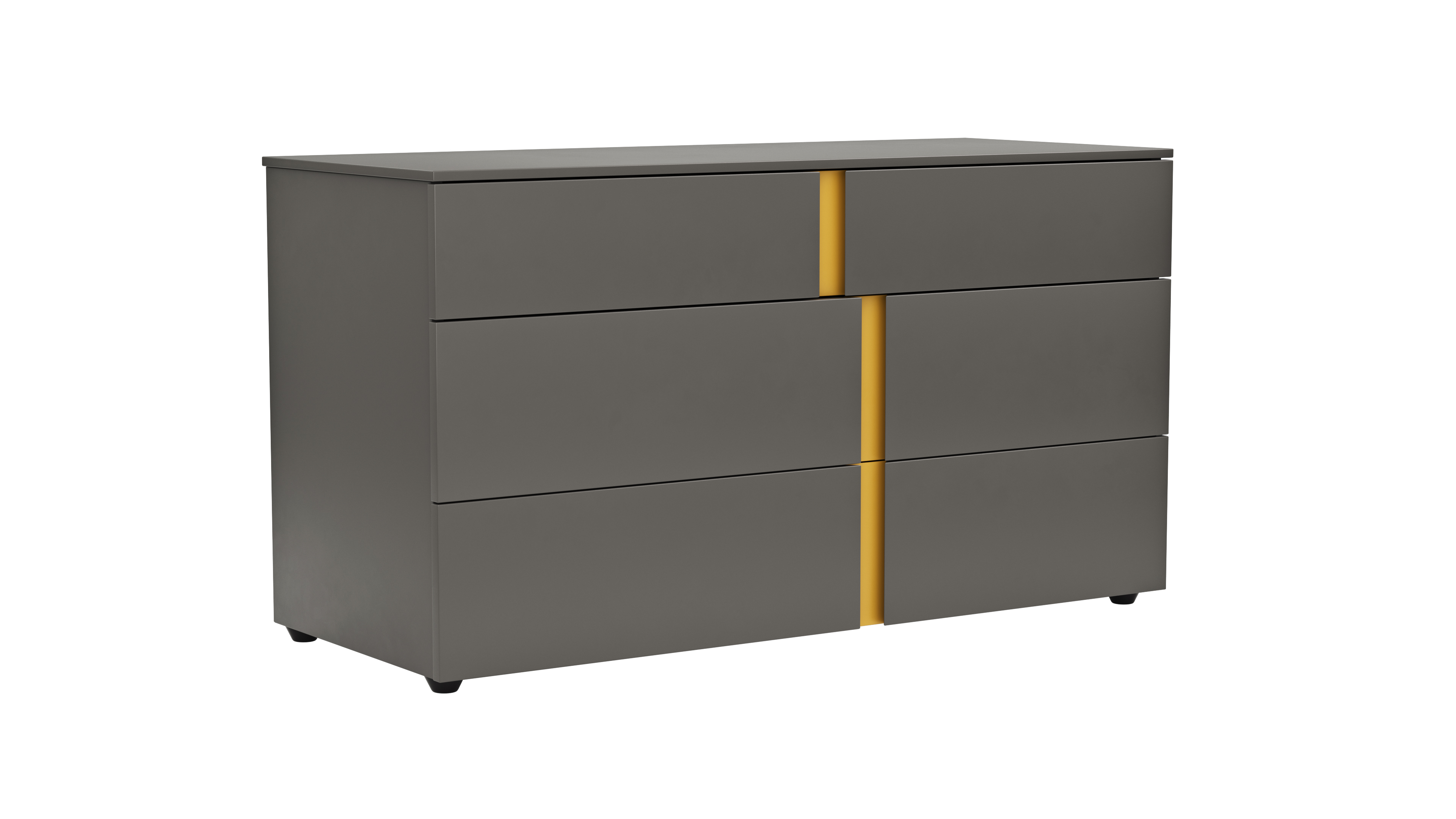 Kommode Loretto - BHT ca. 127x70x51 cm, Lack matt, Anthrazit 117585