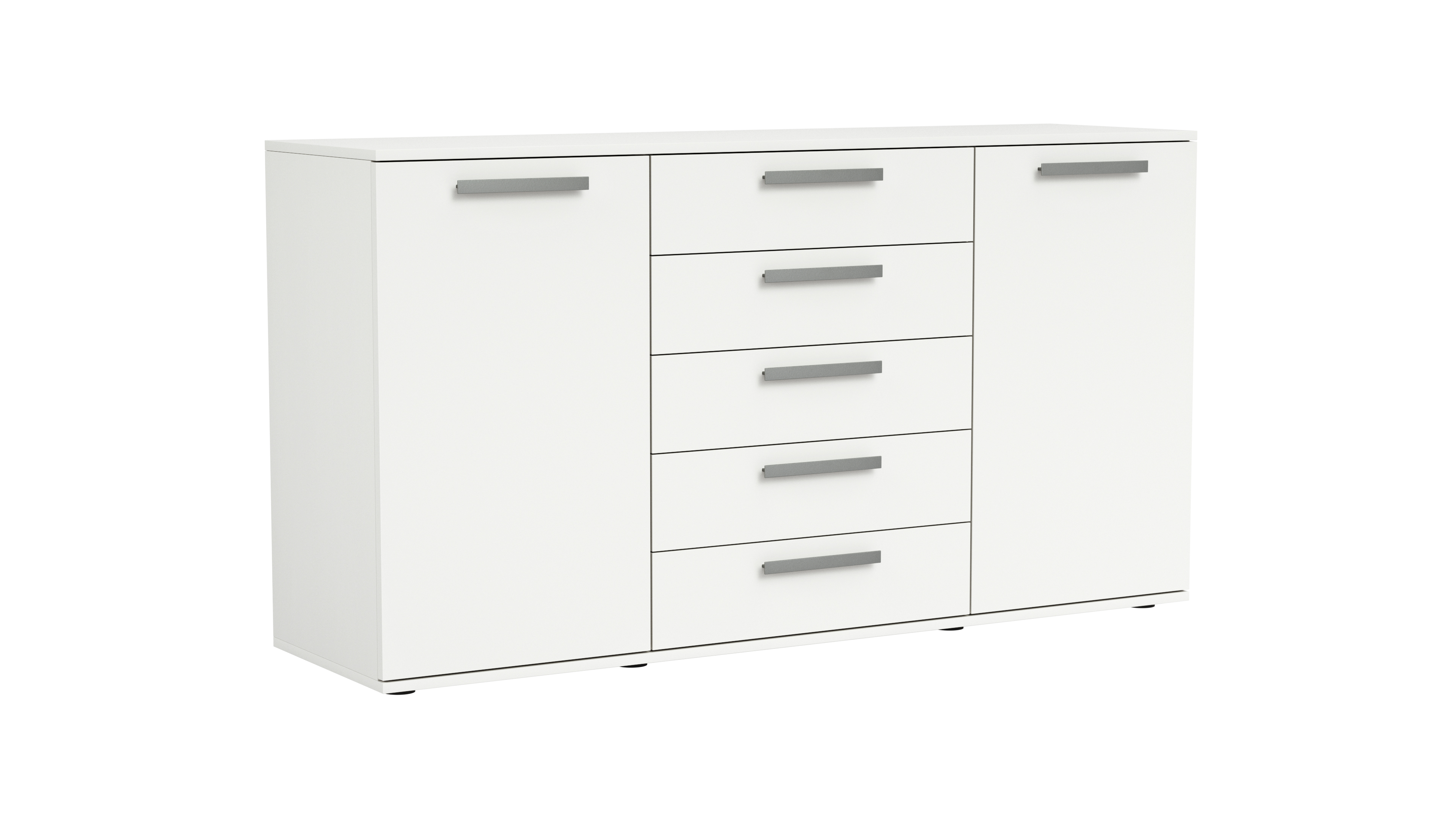 Kommode Viana - Holzwerkstoff, Weiß 9158791