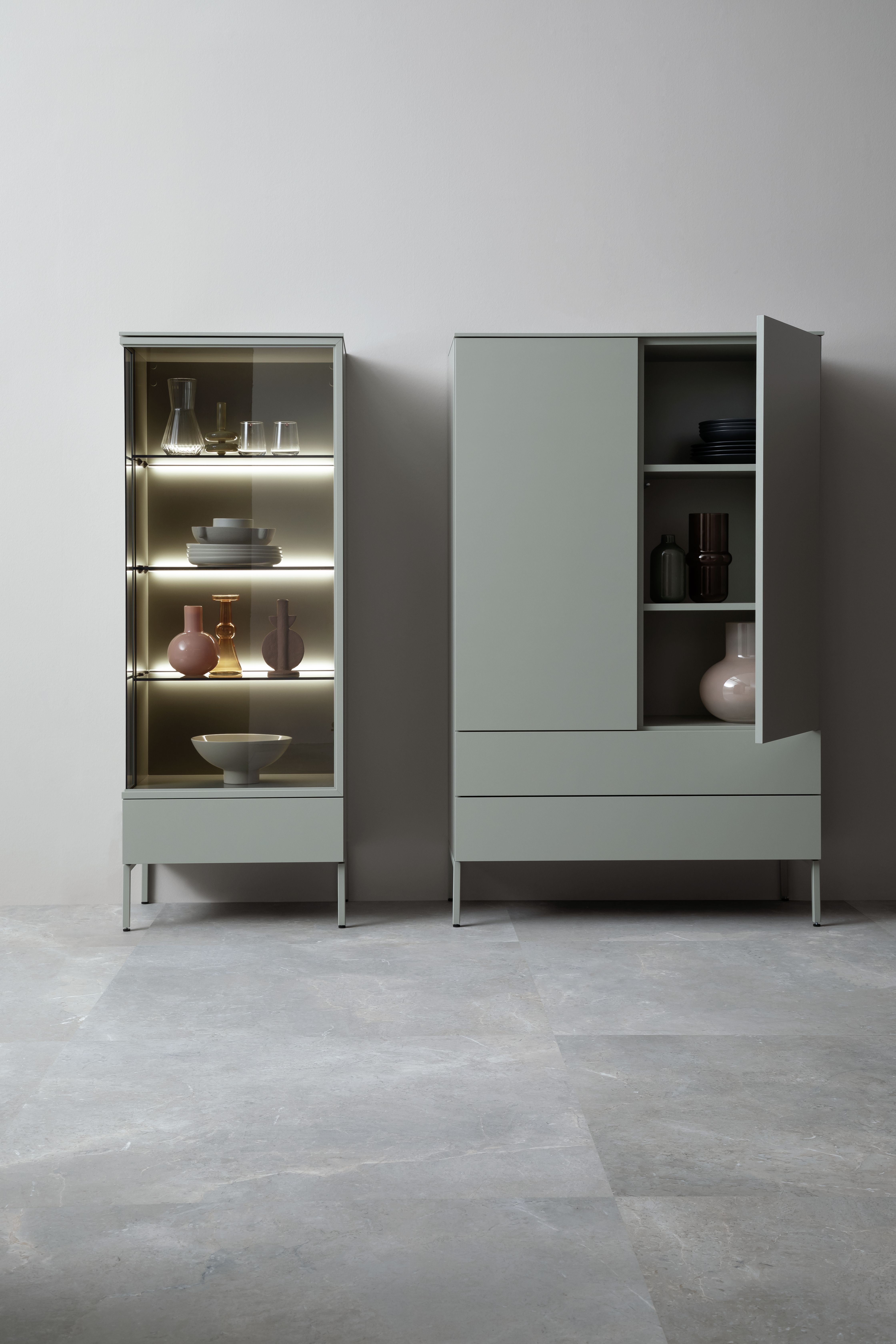 Highboard 3900 - Lack matt, Salbei