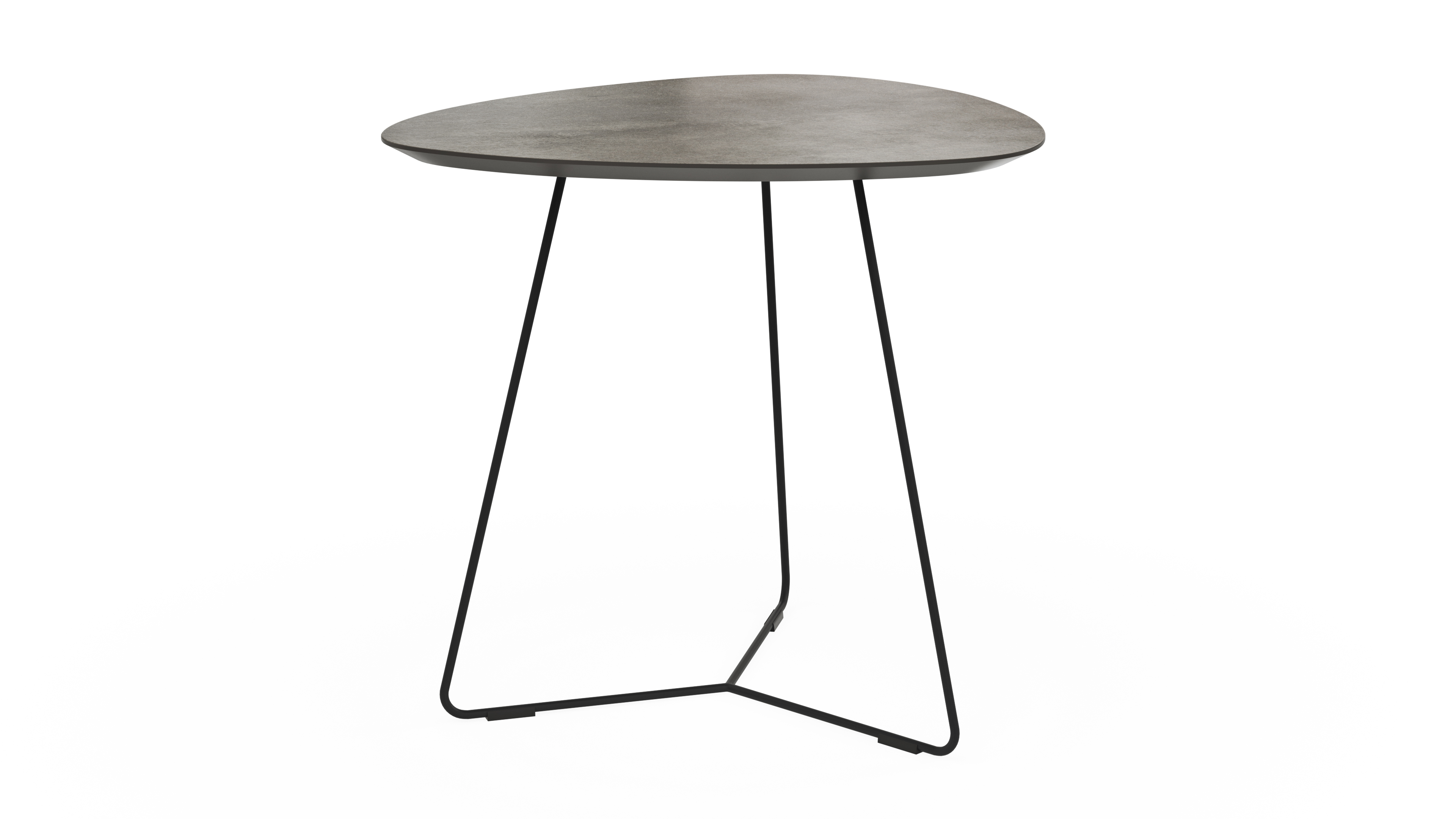 Ecktisch Fano - LBH ca. 59x50x55 cm, HPL Laminat, Graubraun 109063