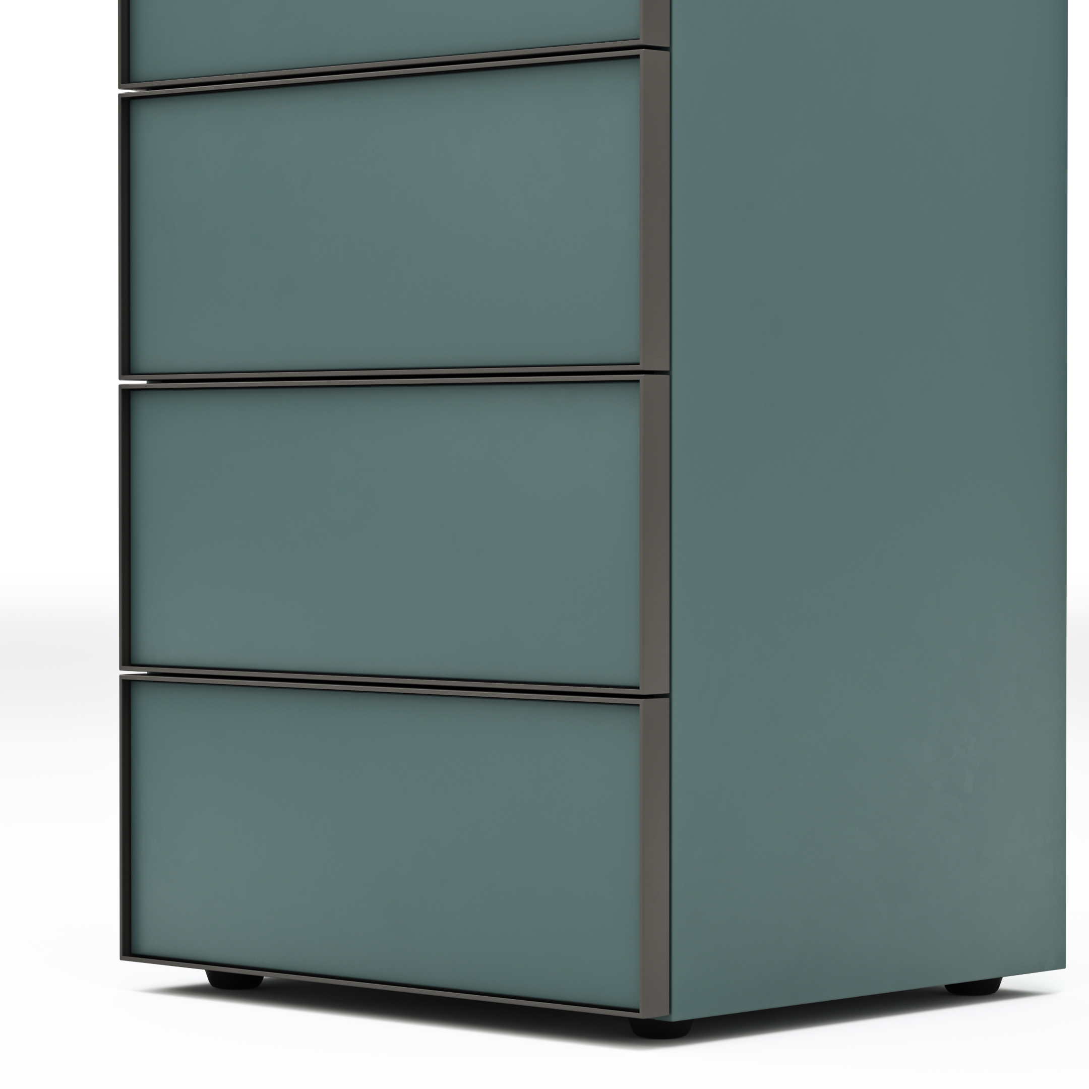 Kommode Loretto - BHT ca. 60x115x53 cm, Lack matt, Salbeigrün
