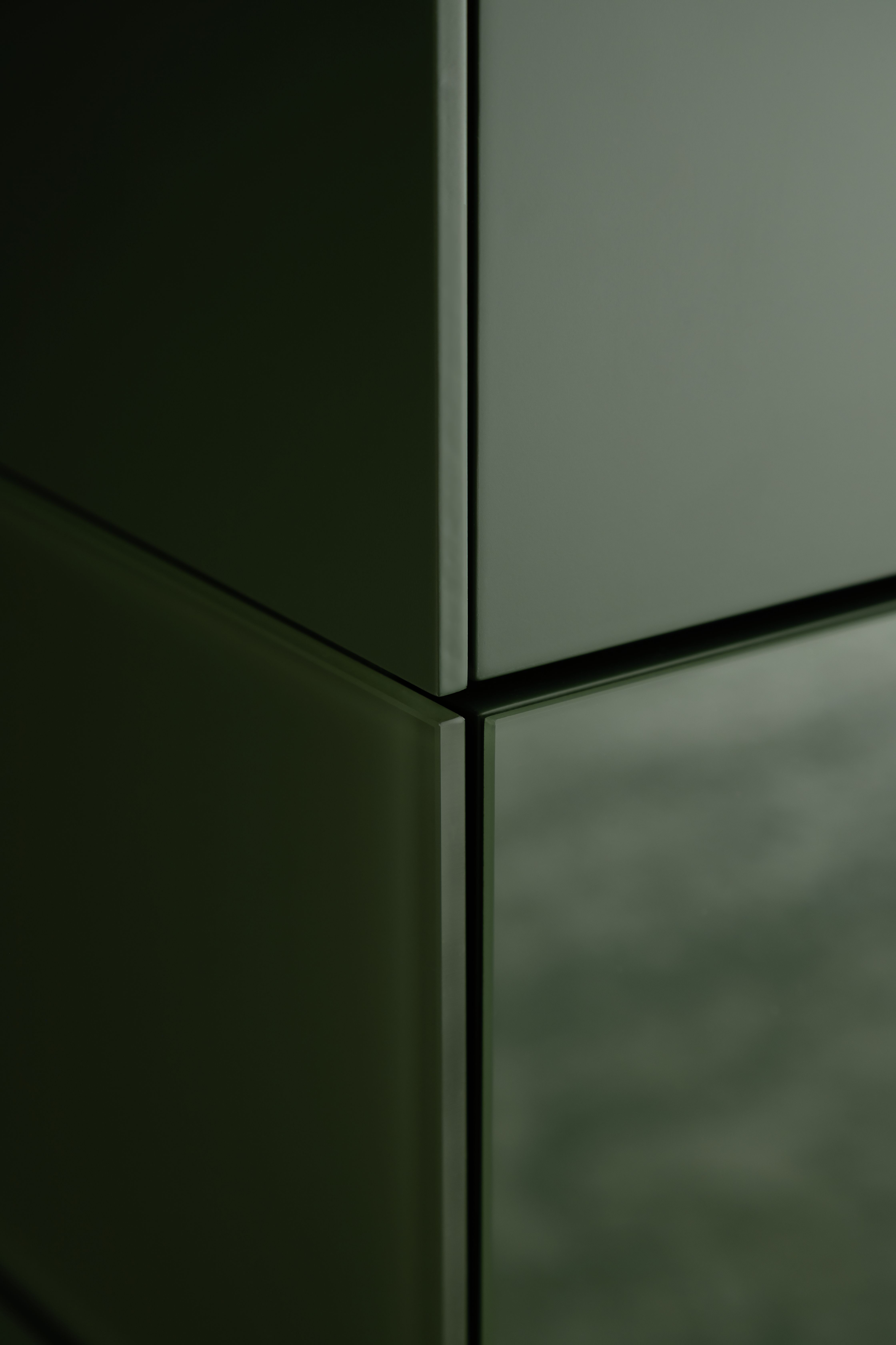 Highboard 3900 - Lack matt, Dunkelgrün