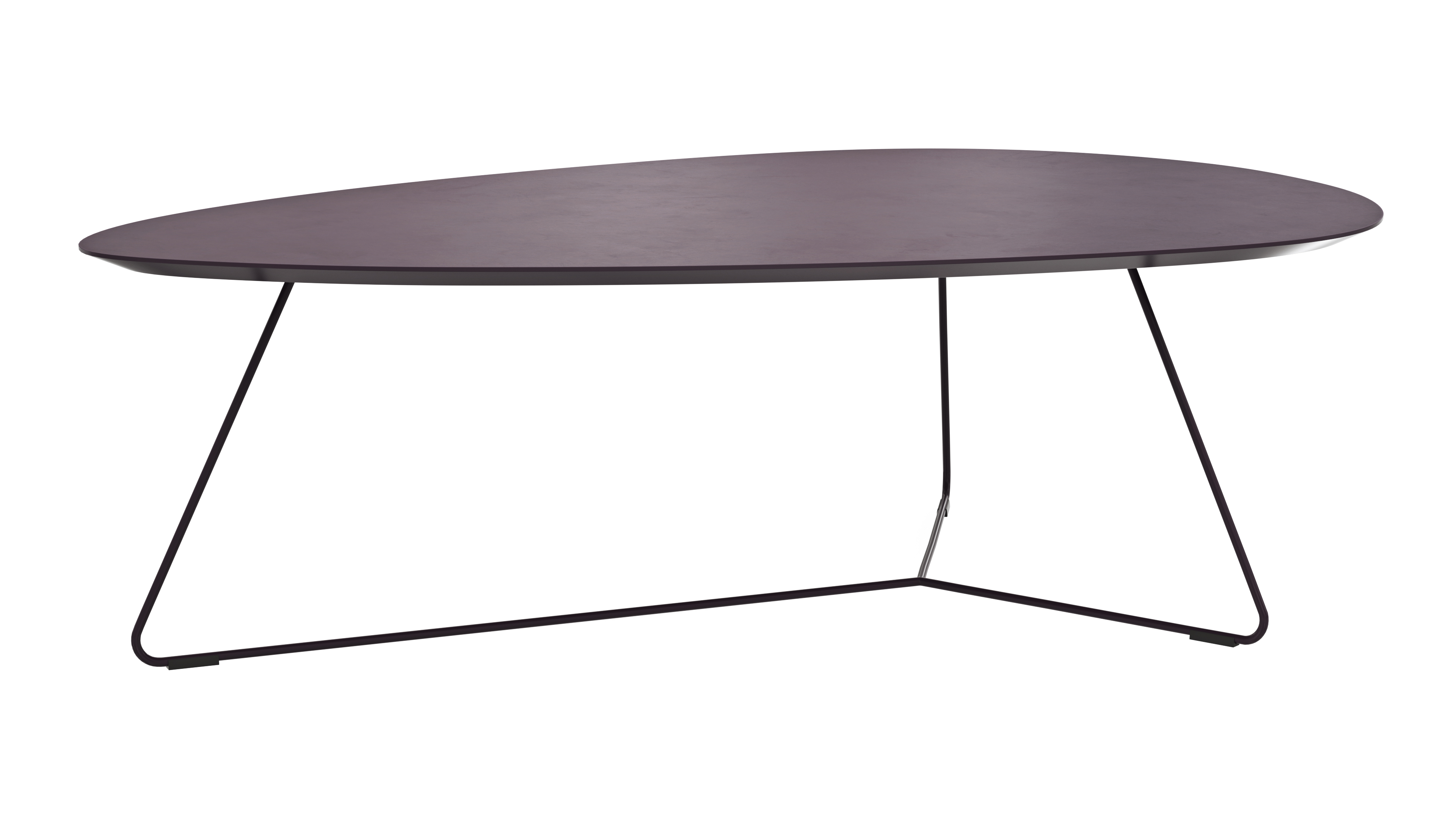 Couchtisch Fano - LBH ca. 121x75x38 cm, Fenix, Aubergine 3027476