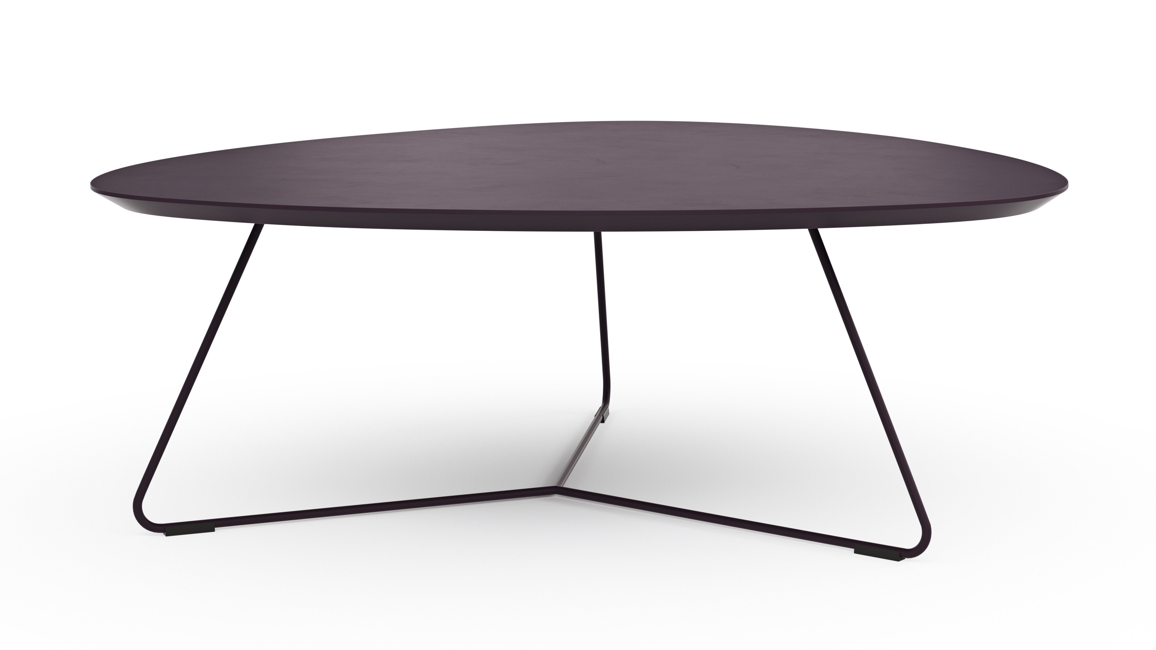 Couchtisch Fano - LBH ca. 87x78x33 cm, Fenix, Aubergine 3027546