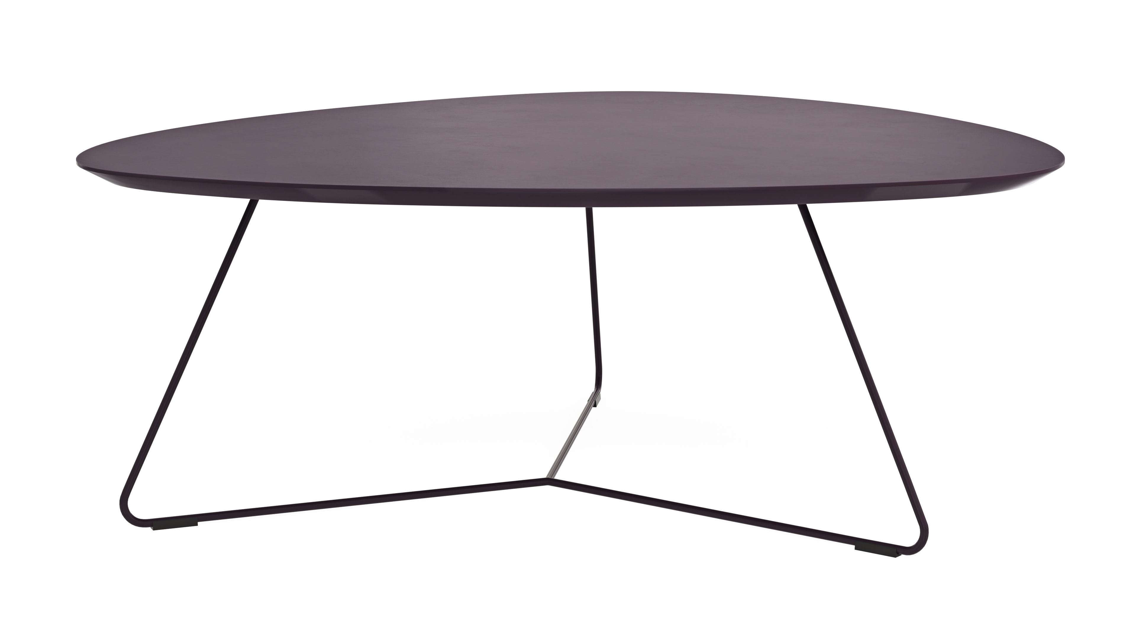 Couchtisch Fano - LBH ca. 96x86x38 cm, Fenix, Aubergine 3027505