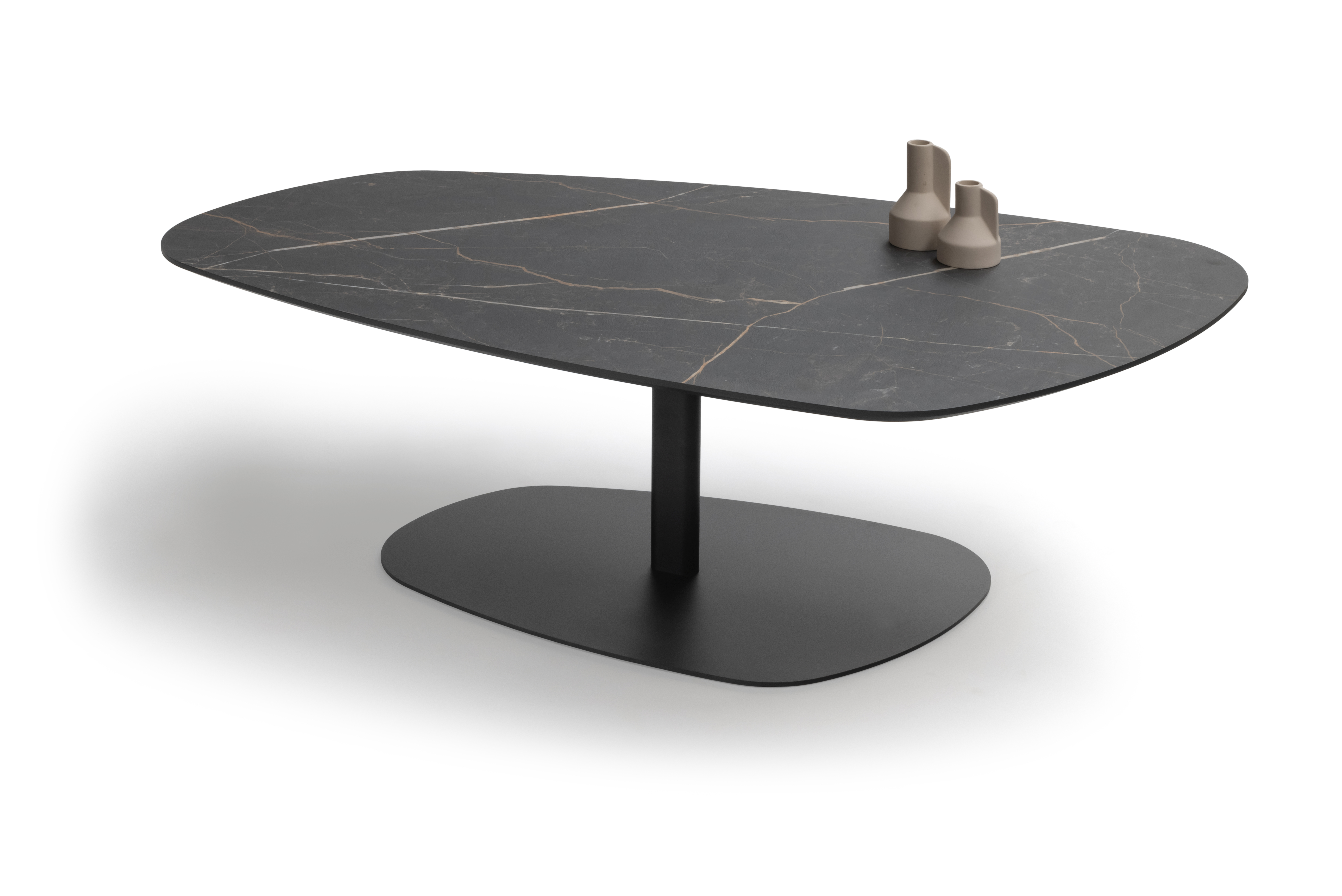 Couchtisch Fano-Hit - LBH ca. 120x71x39 cm, HPL, Schwarz marmoriert 9150641