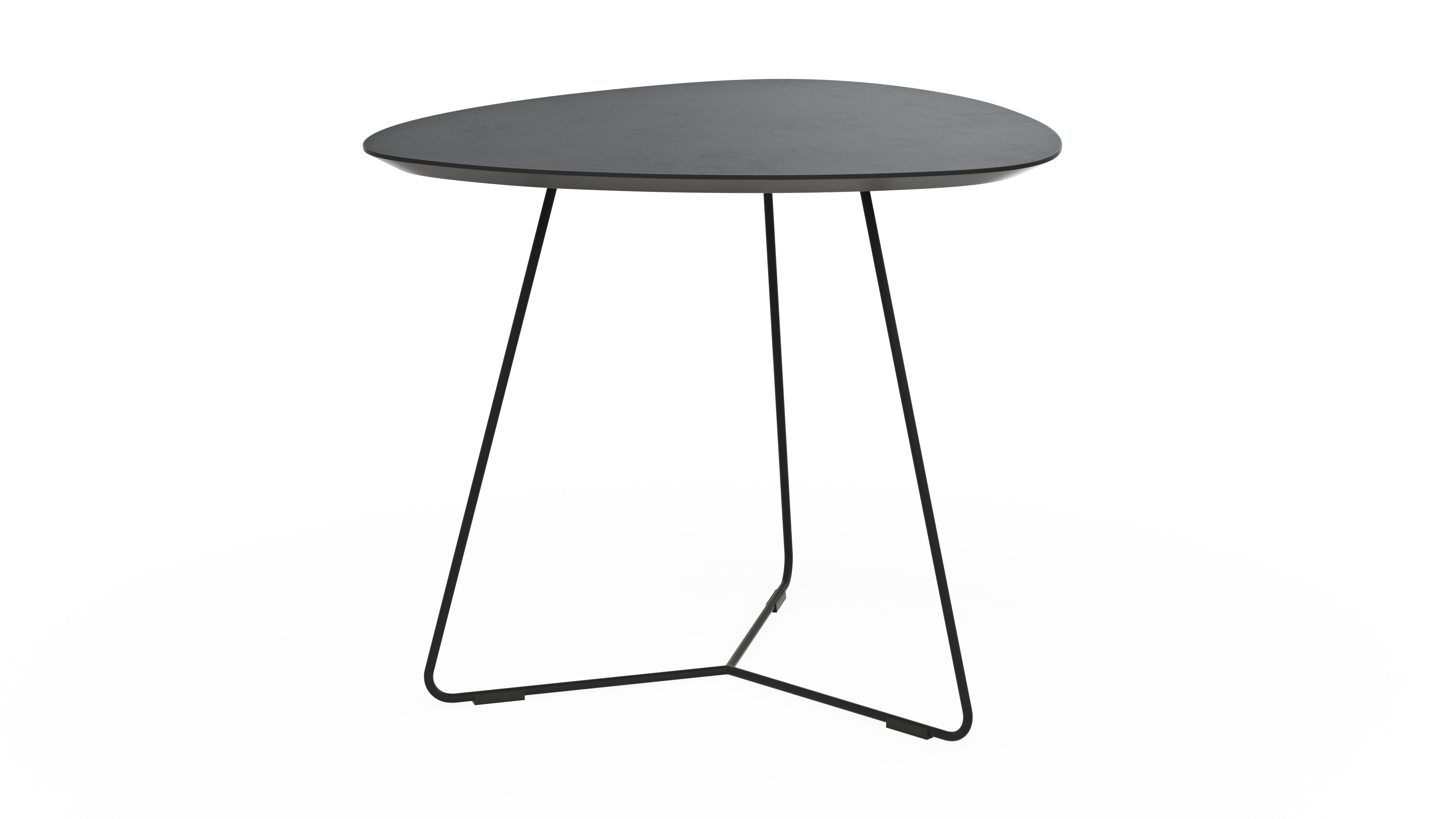 Ecktisch Fano - LBH ca. 59x50x50 cm, Fenix, Schwarz 117608