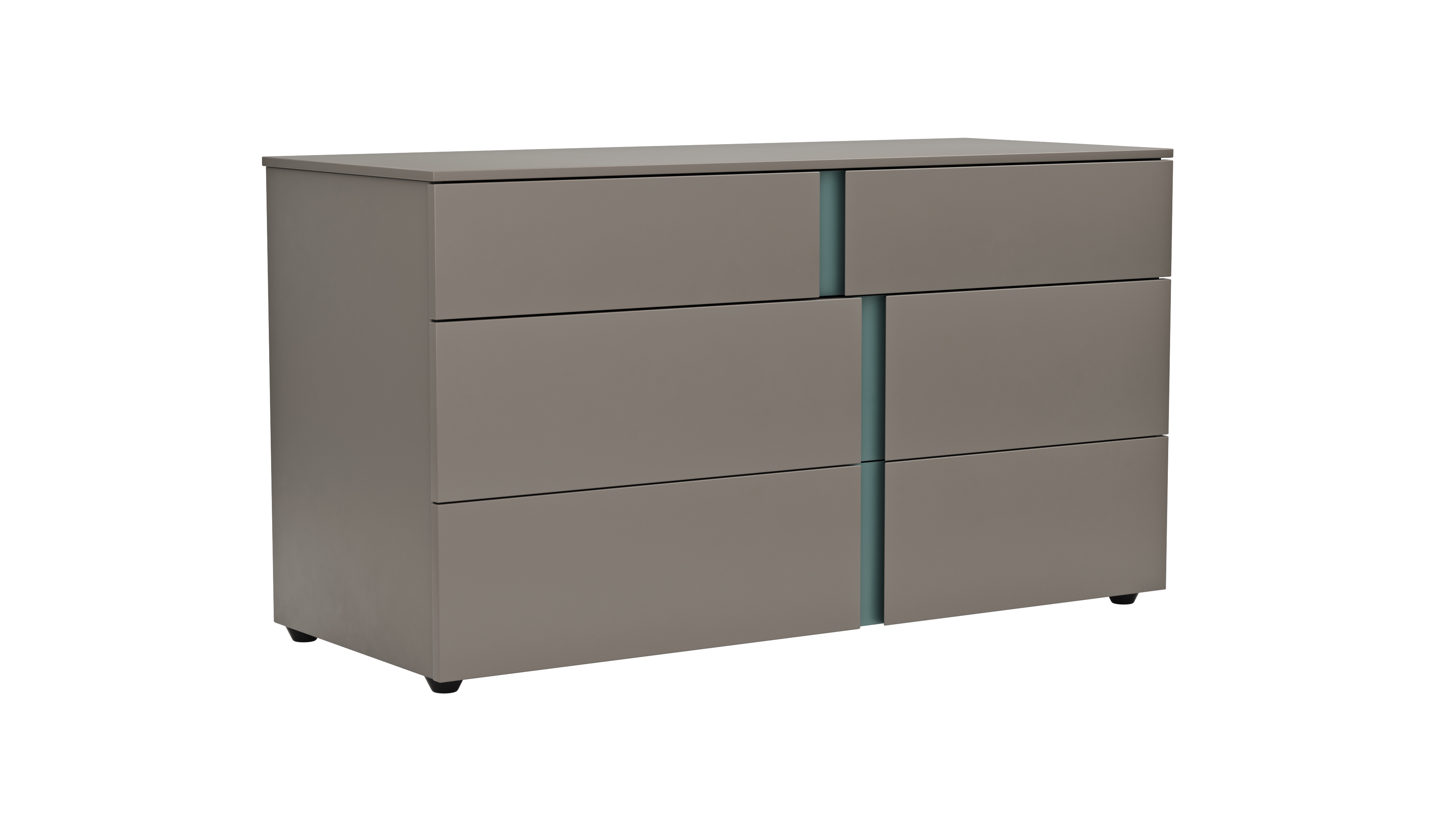 Kommode Loretto - BHT ca, 127x70x51 cm, Lack matt, Steingrau 117586