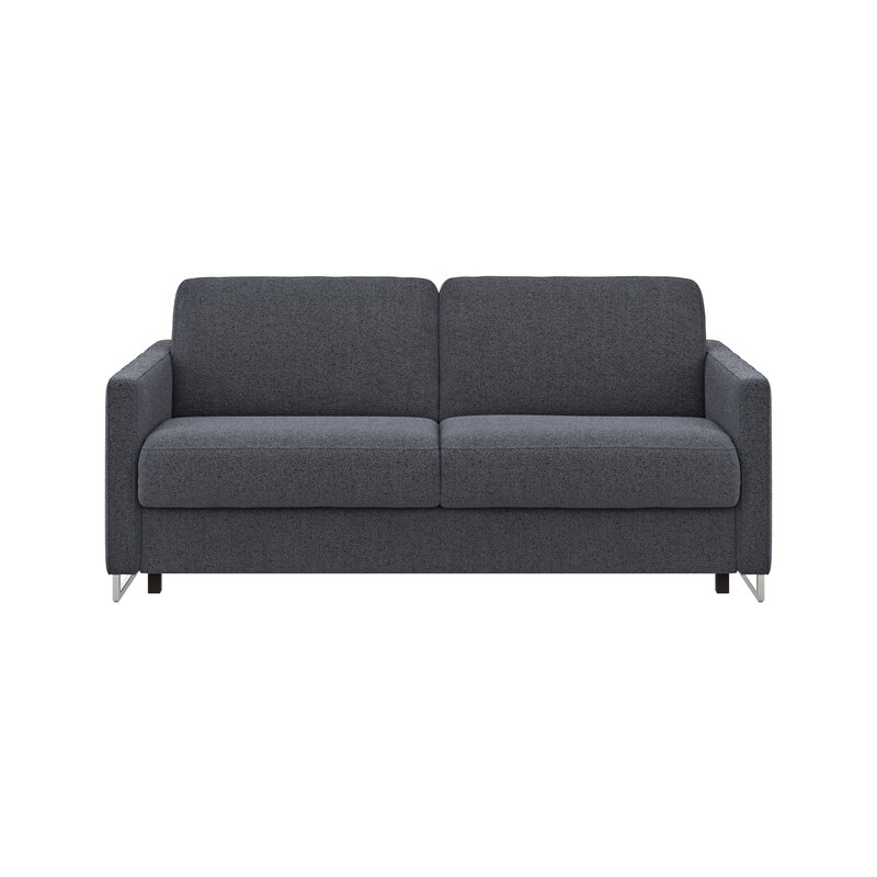 Sofa Nuoro - 2,5-Sitzer inkl. Schlaffunktion, Armlehne mit Kufe, Stoff, Eisblau