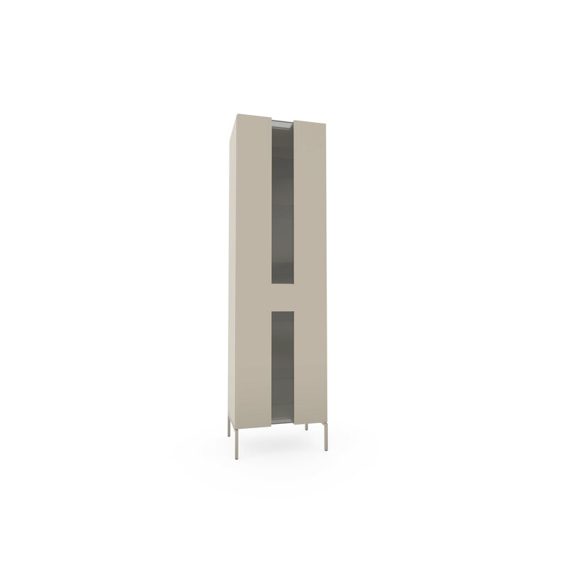 Vitrine 3900 - B ca. 60 cm, Lack matt, Graubeige