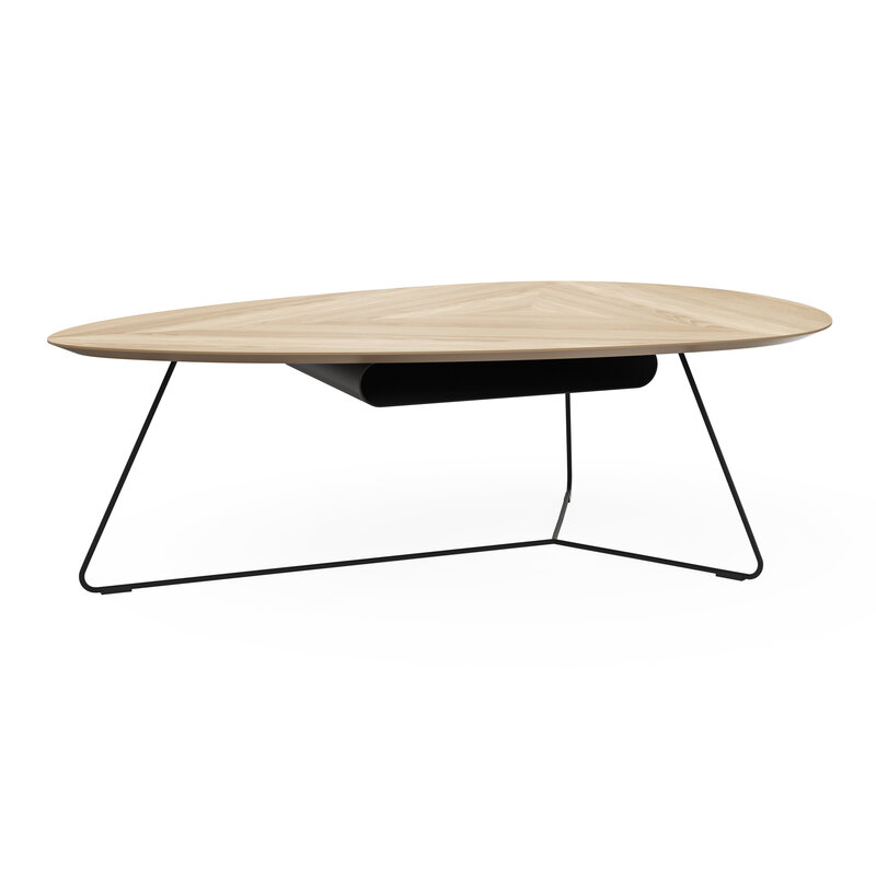 Couchtisch Fano - LBH ca. 121x75x38 cm, Eiche natur, Furnier