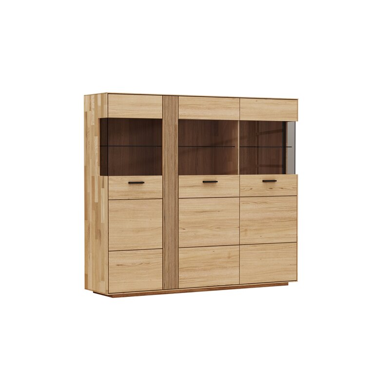 Highboard Estana - Eiche massiv, legno