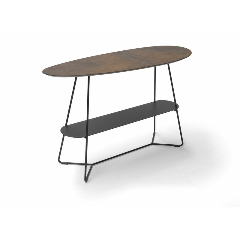 Konsolentisch Fano - BHT ca. 120x75x45 cm, HPL, Bronze