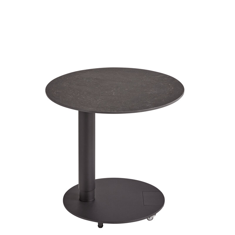Beistelltisch Camas - LBH ca. 50x50x48 cm, Keramik schwarz