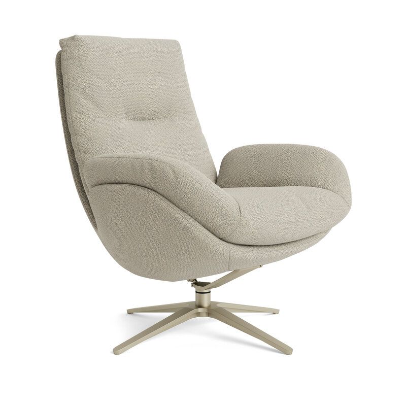 Drehsessel Nuvia - Stoff, Graubeige