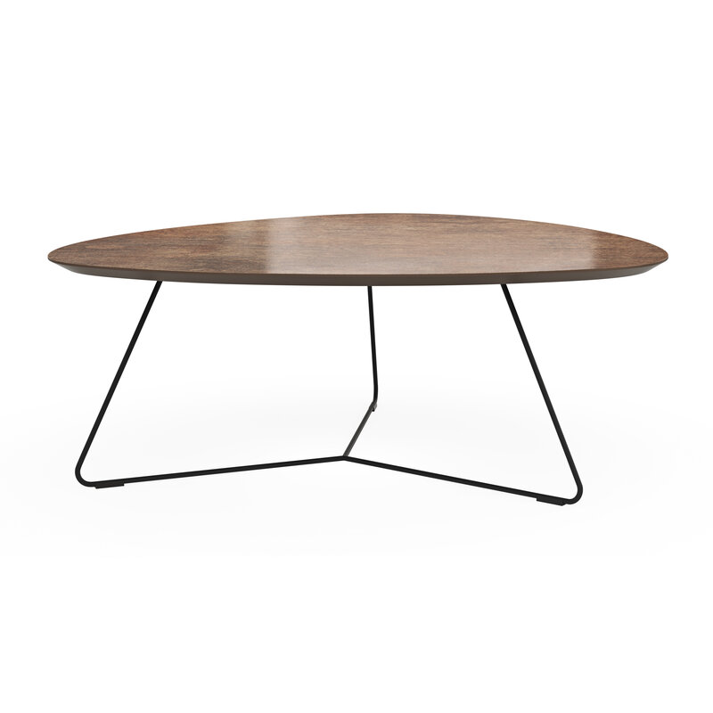 Couchtisch Fano - LBH ca. 96x86x38 cm, HPL Laminat, Bronze