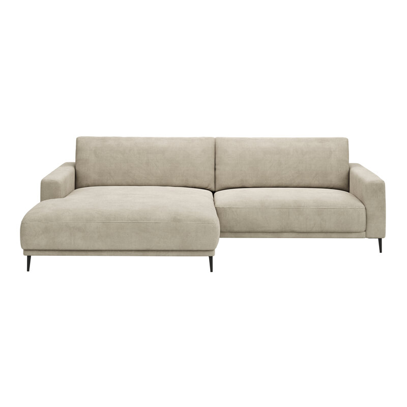 Ecksofa Solero 2.0 - Longchair groß mit 1,5-Sitzer rechts, Stoff, Sand