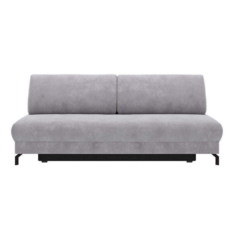 Schlafsofa Salema - 3-Sitzer mit Schlaffunktion (Liegefläche ca. 150x200cm), Stoff, Hellgrau