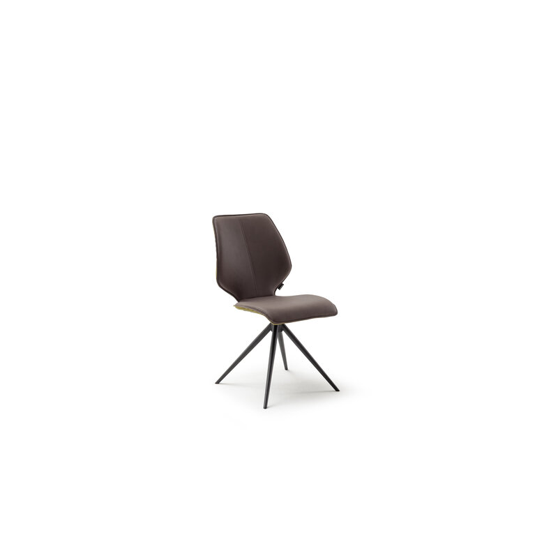 Stuhl Penthouse comfy - Drebhar, Kunstleder, Dunkelbraun, Stoff, Pistazie