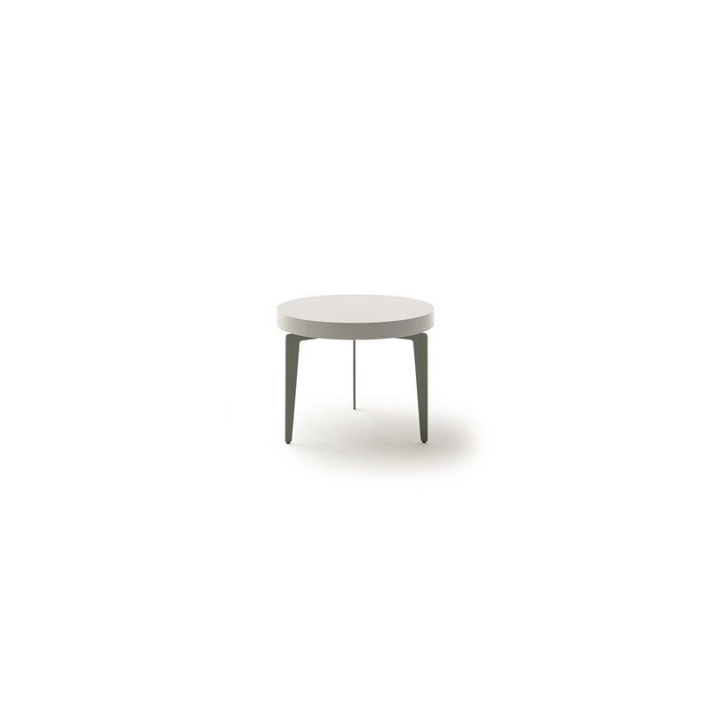 Beistelltisch Loretto - Rund ca. 60 cm, Lack, Graubeige
