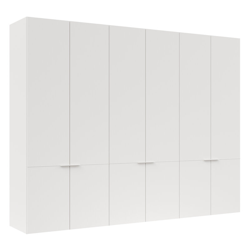 Drehtürenschrank Matera - BTH ca. 301x60x235 cm, Lack Matt, Weiß