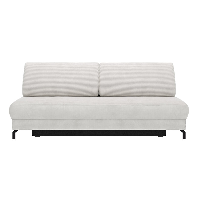 Schlafsofa Salema - 3-Sitzer mit Schlaffunktion (Liegefläche ca. 140x200 cm), Stoff, Weiß