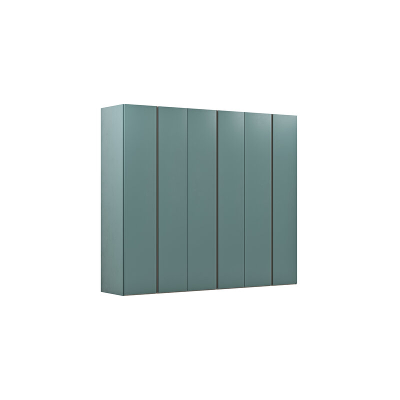 Drehtürenschrank Loretto - B ca. 280 cm, Lack matt, Salbeigrün
