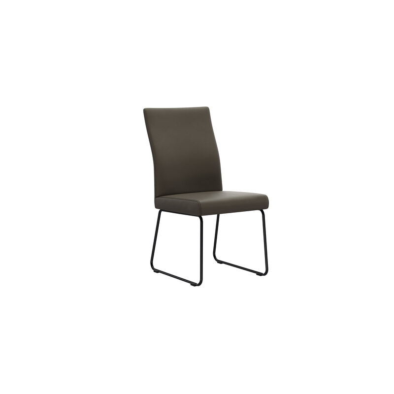 Polsterstuhl Carmelo - Leder, Olive