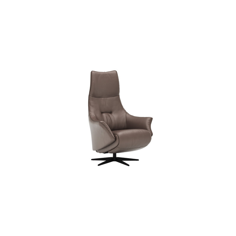 Relaxsessel Girona - Relaxfunktion (motorisch), Leder, Braun