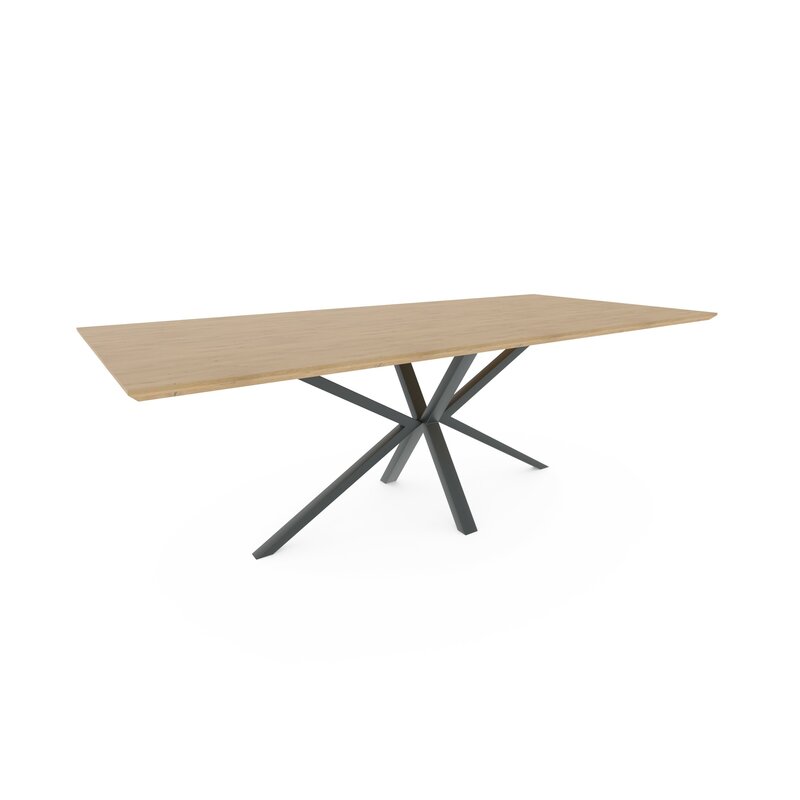 Esstisch Due Viso - LB ca. 220x100 cm, Wildeiche massiv, geölt