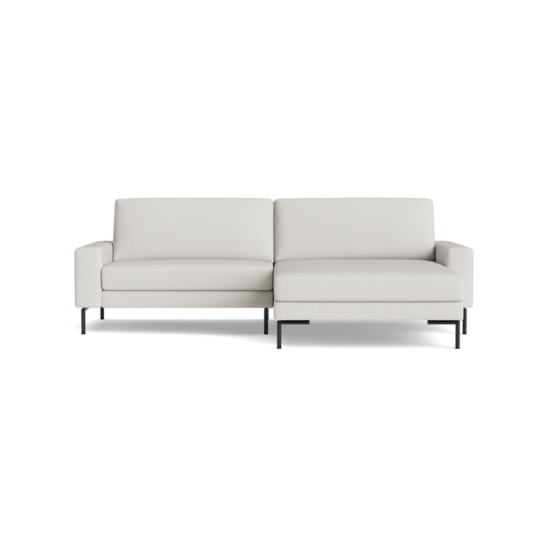 Ecksofa Enna - 1,75-Sitzer, Longchair rechts, Stoff, Offwhite