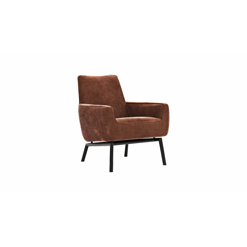 Sessel Matina - Größe L, Velour, Kupfer