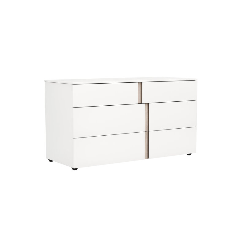 Kommode Loretto - BHT ca. 127x70x51 cm, Lack matt, Weiß